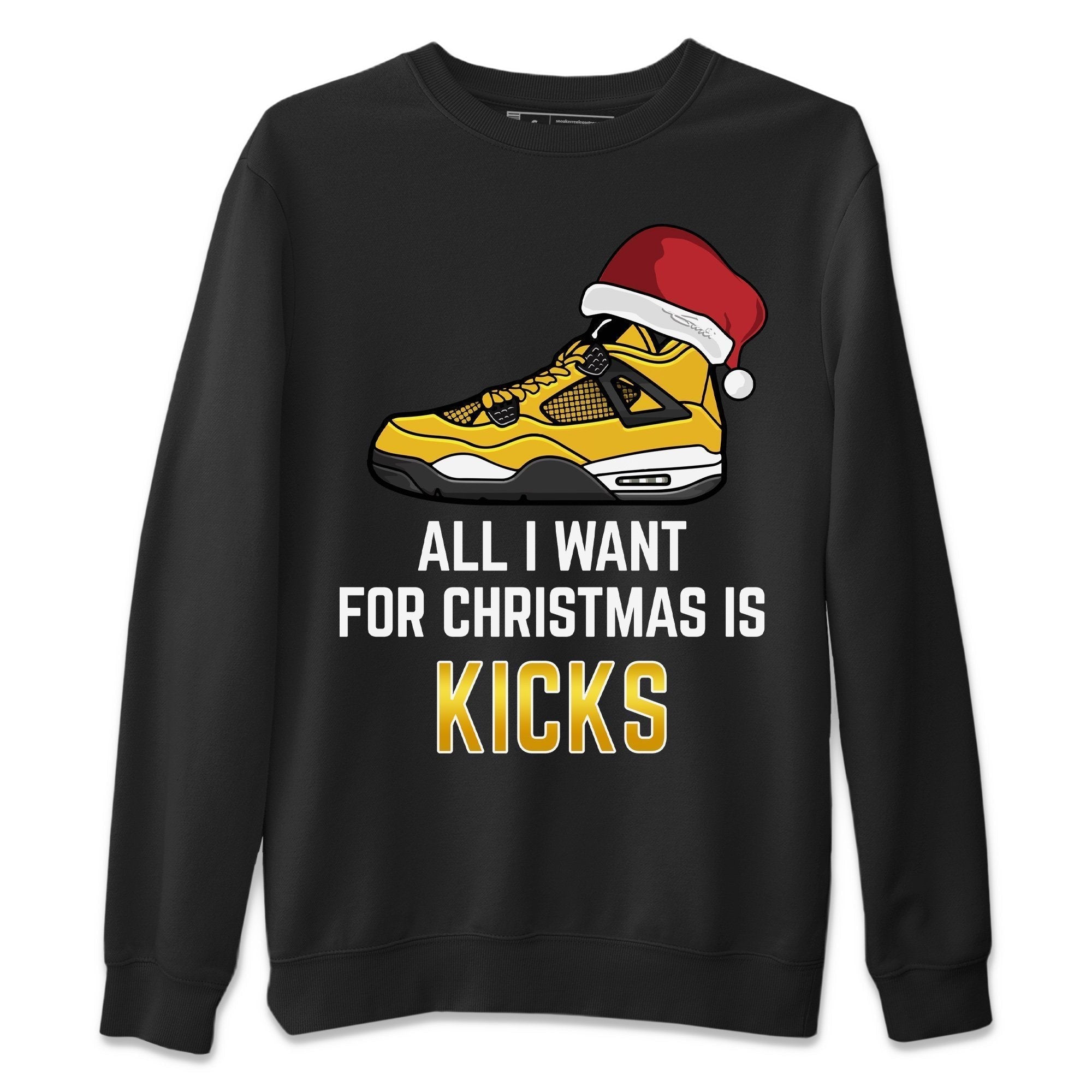 Jordan 4 Lightning Shirt To Match Jordans All I Want For Christmas Sneaker Tees Jordan 4 Lightning Drip Gear Zone Sneaker Matching Clothing Unisex Shirts