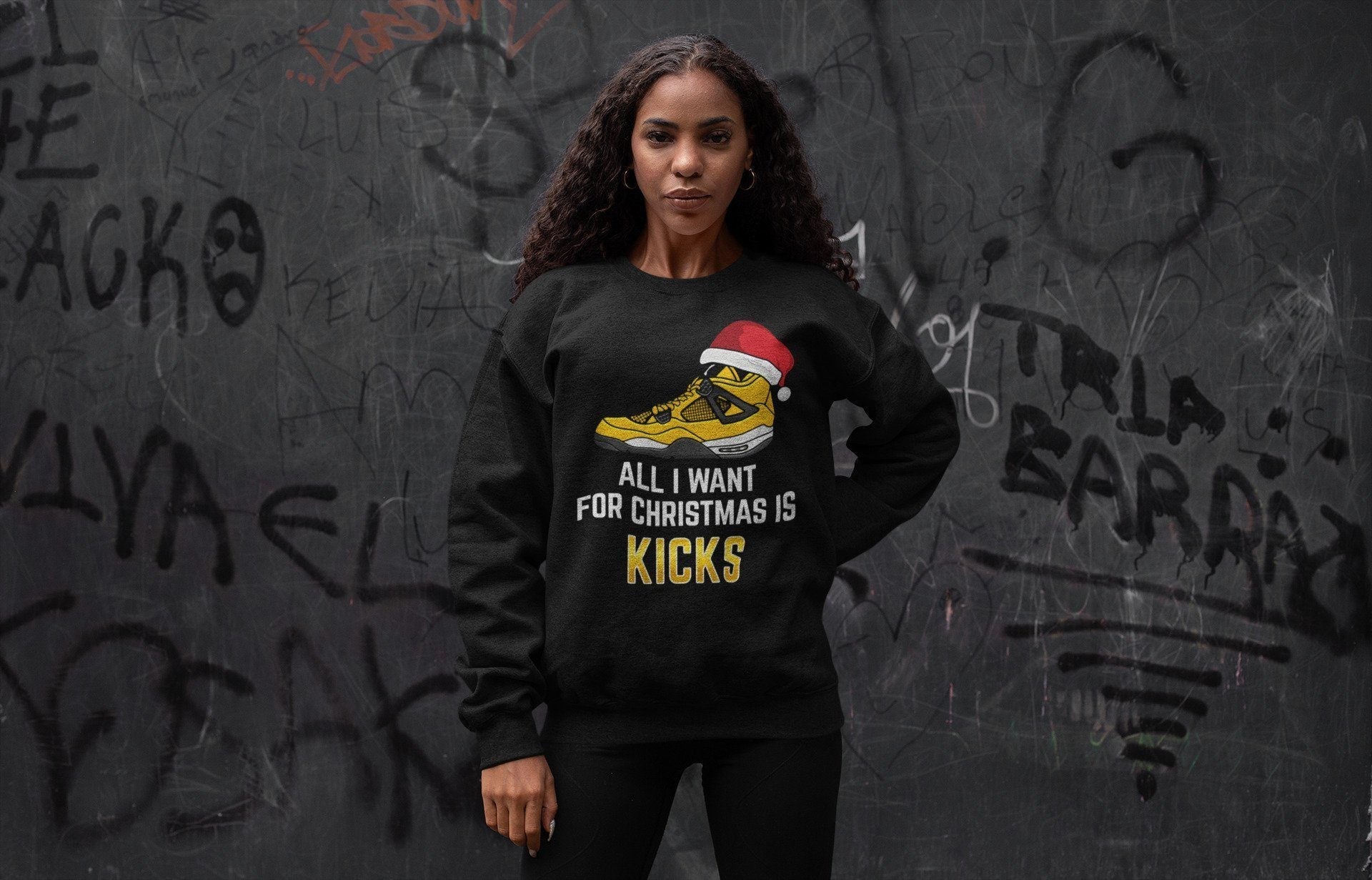 Jordan 4 Lightning Shirt To Match Jordans All I Want For Christmas Sneaker Tees Jordan 4 Lightning Drip Gear Zone Sneaker Matching Clothing Unisex Shirts