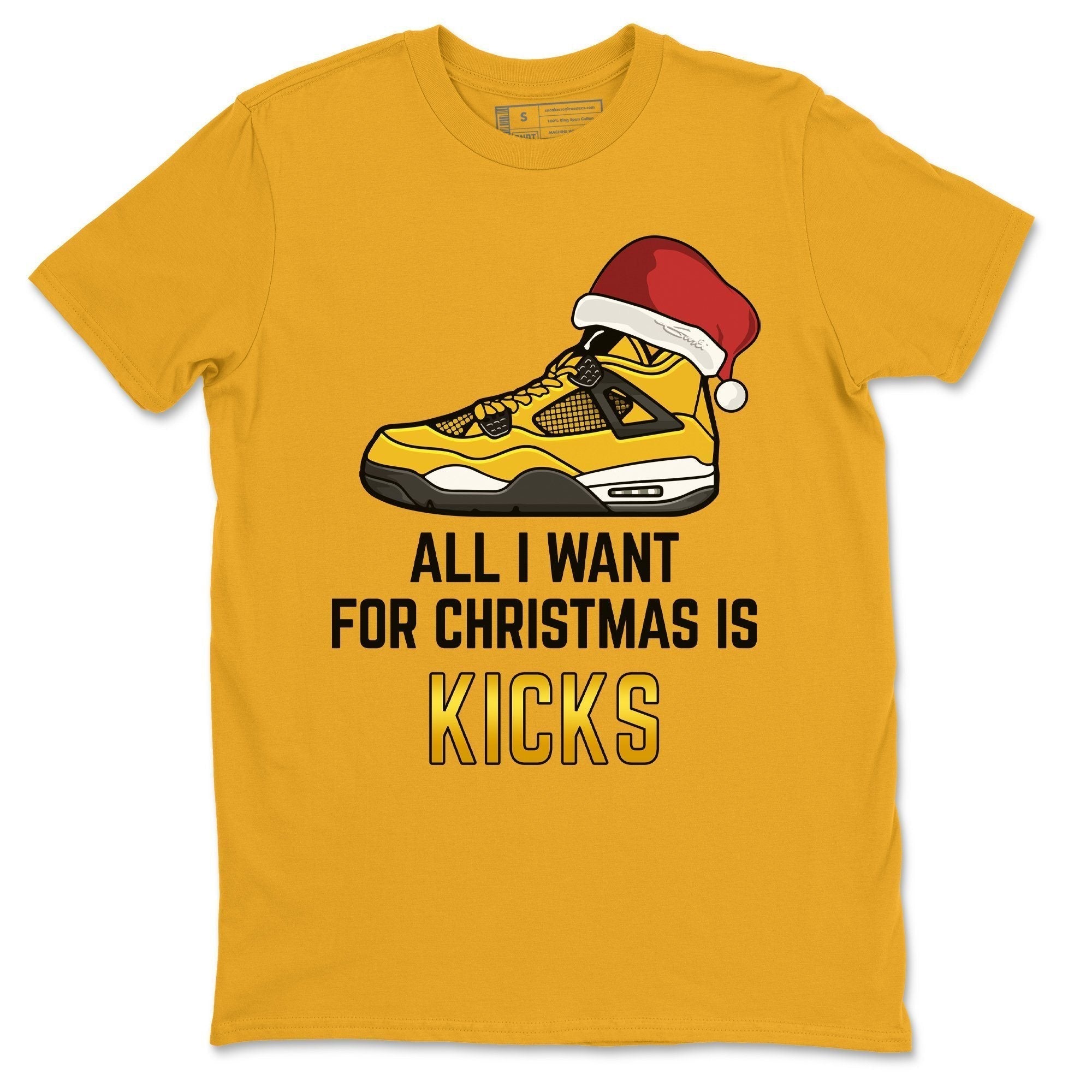 Jordan 4 Lightning Shirt To Match Jordans All I Want For Christmas Sneaker Tees Jordan 4 Lightning Drip Gear Zone Sneaker Matching Clothing Unisex Shirts