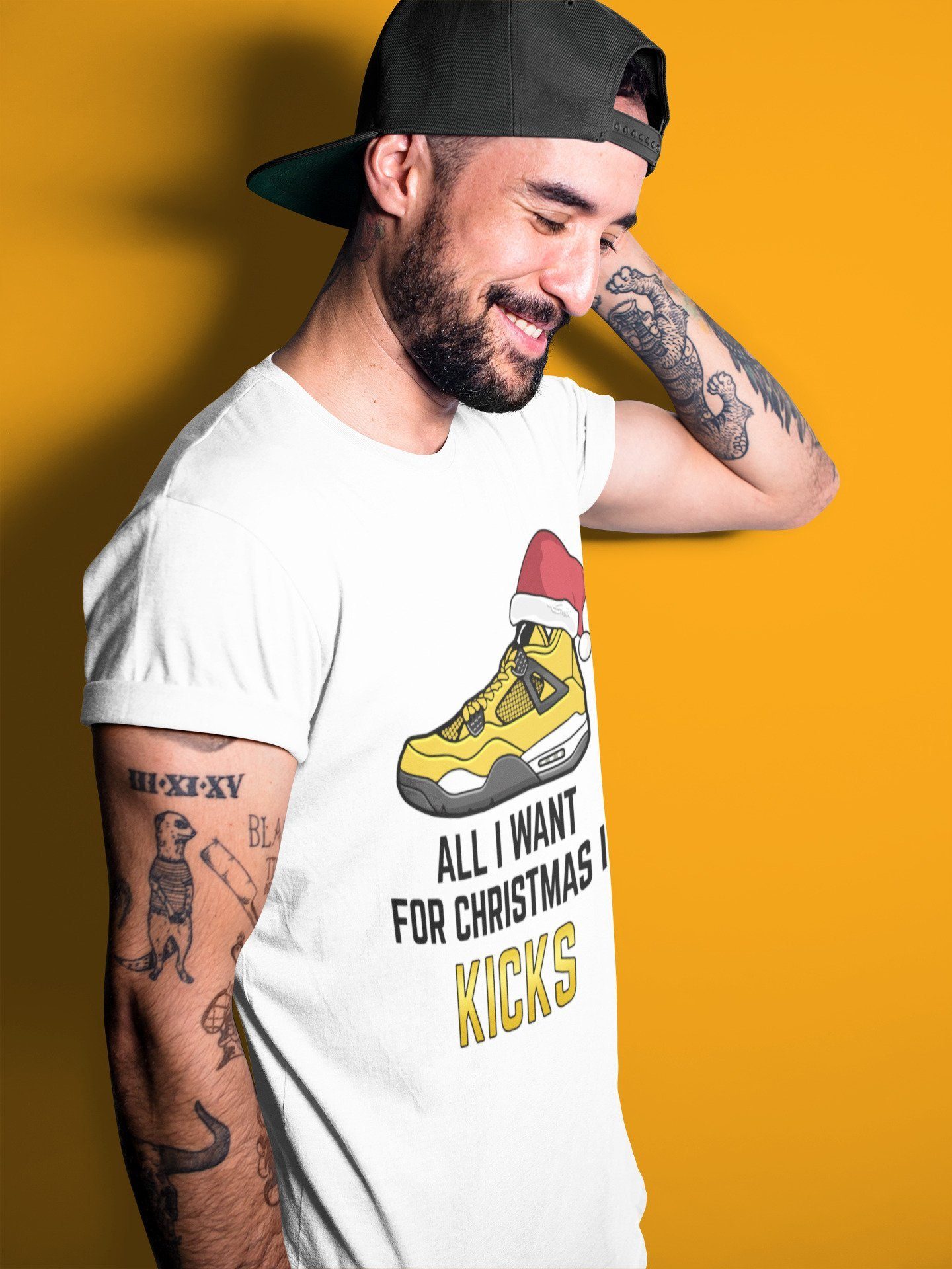 Jordan 4 Lightning Shirt To Match Jordans All I Want For Christmas Sneaker Tees Jordan 4 Lightning Drip Gear Zone Sneaker Matching Clothing Unisex Shirts