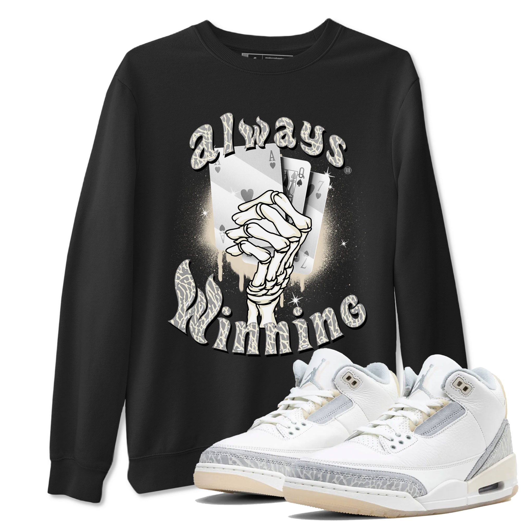 Jordan 3 Craft Ivory shirt to match jordans Always Winning sneaker tees 3s Ivory Drip Gear Zone unisex cotton Black 1 crew neck shirt