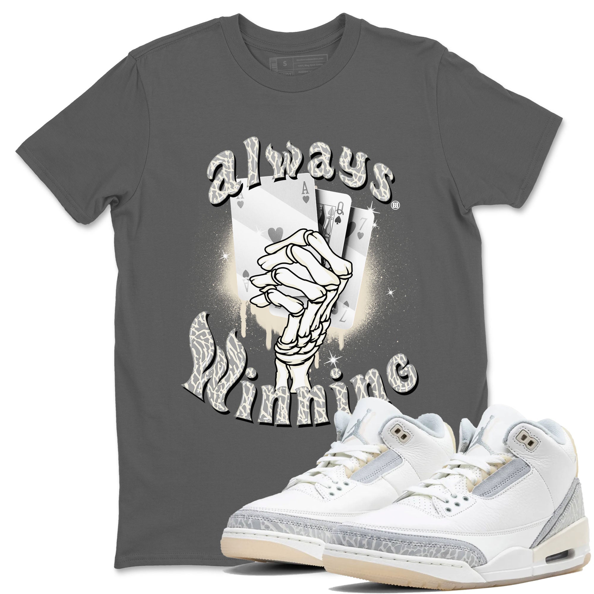 Jordan 3 Craft Ivory shirt to match jordans Always Winning sneaker tees 3s Ivory Drip Gear Zone unisex cotton Cool Grey 1 crew neck shirt