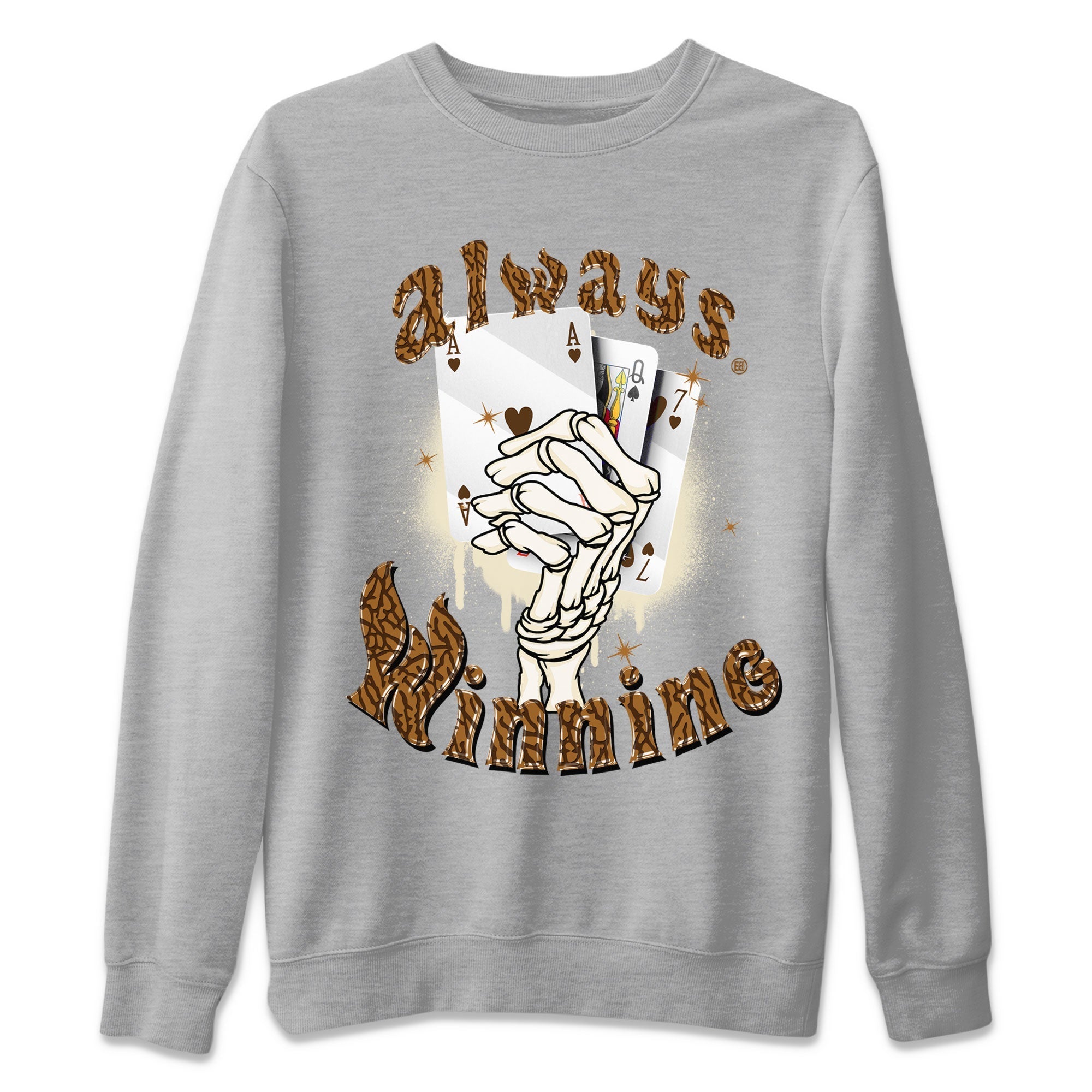 Air Jordan 3 Palomino shirt to match jordans Always Winning Streetwear Sneaker Shirt Jordan 3 Retro Palomino Drip Gear Zone Sneaker Matching Clothing Unisex Heather Grey 2 T-Shirt