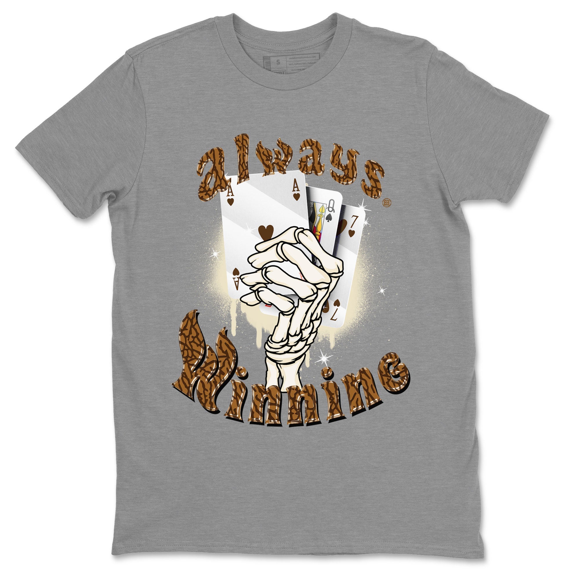 Air Jordan 3 Palomino shirt to match jordans Always Winning Streetwear Sneaker Shirt Jordan 3 Retro Palomino Drip Gear Zone Sneaker Matching Clothing Unisex Heather Grey 2 T-Shirt