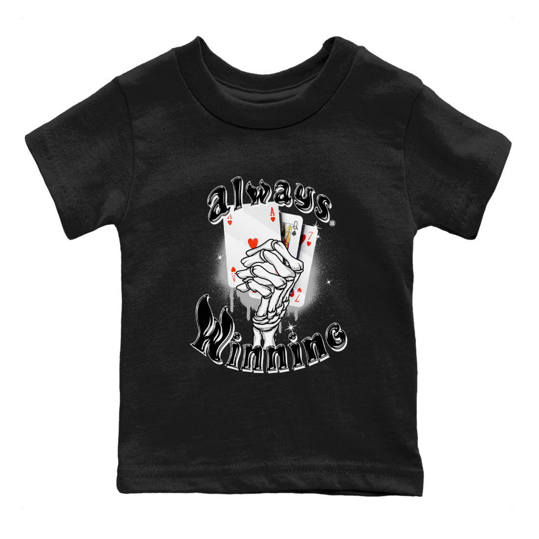 AJ4 Retro Bred Reimagined shirt to match jordans Always Winning sneaker tees Air Jordan 4 Retro Bred Reimagined Drip Gear Zone baby toddler Black 2 cotton Shirt