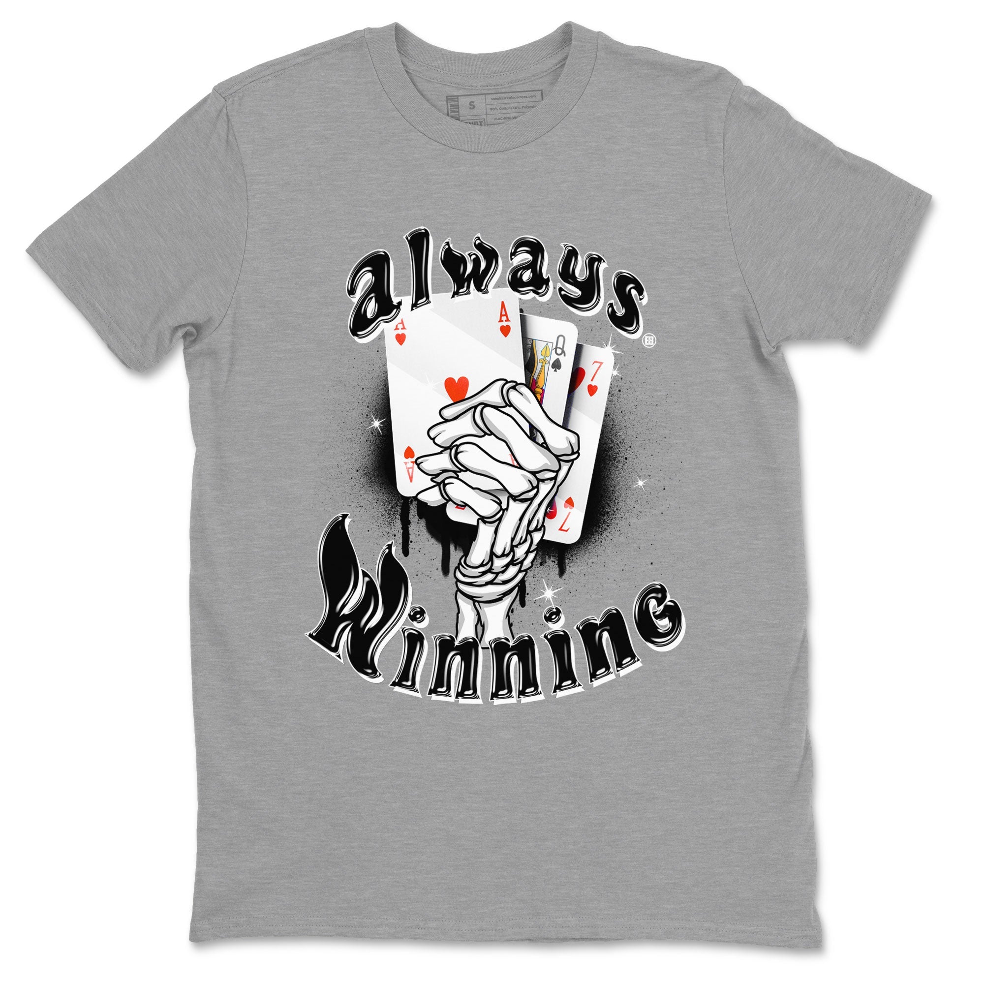 AJ4 Retro Bred Reimagined shirt to match jordans Always Winning sneaker tees Air Jordan 4 Retro Bred Reimagined Drip Gear Zone unisex cotton Heather Grey 2 crew neck shirt