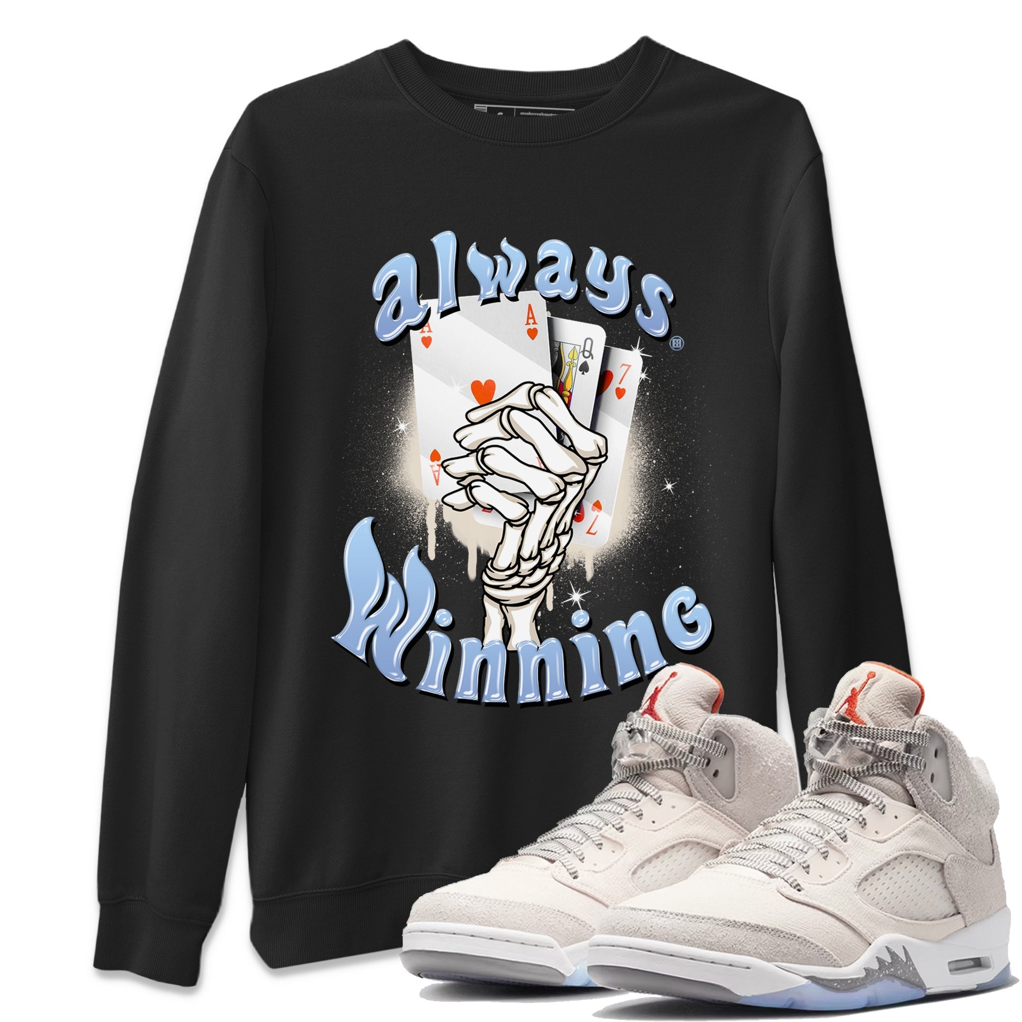 Air Jordan 5 Craft Sneaker Match Tees Always Winning Streetwear Sneaker Shirt Air Jordan 5 Retro Craft Shirts Unisex Shirts Black 1