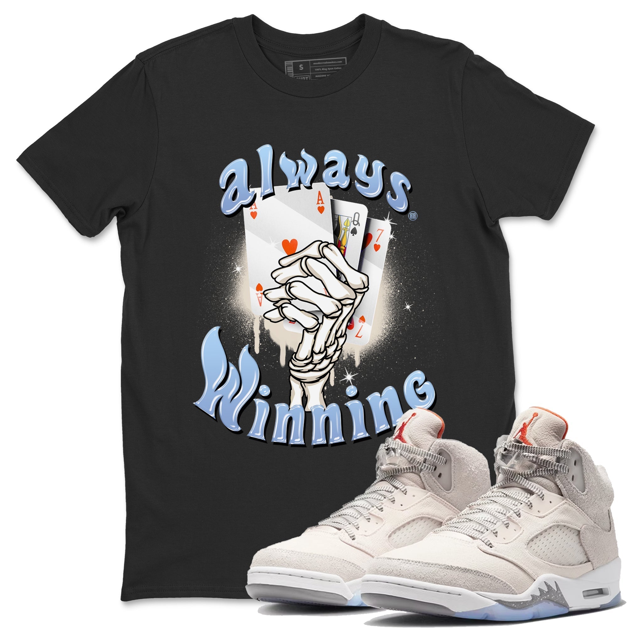 Air Jordan 5 Craft Sneaker Match Tees Always Winning Streetwear Sneaker Shirt Air Jordan 5 Retro Craft Shirts Unisex Shirts Black 1