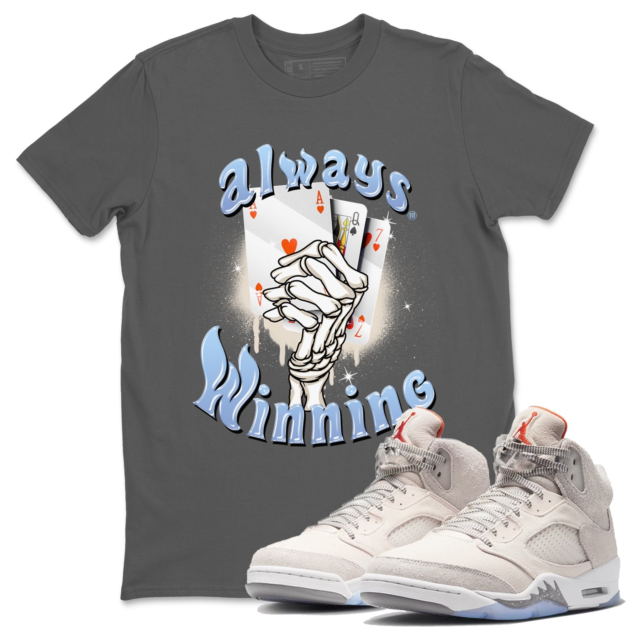 Air Jordan 5 Craft Sneaker Match Tees Always Winning Streetwear Sneaker Shirt Air Jordan 5 Retro Craft Shirts Unisex Shirts Cool Grey 1
