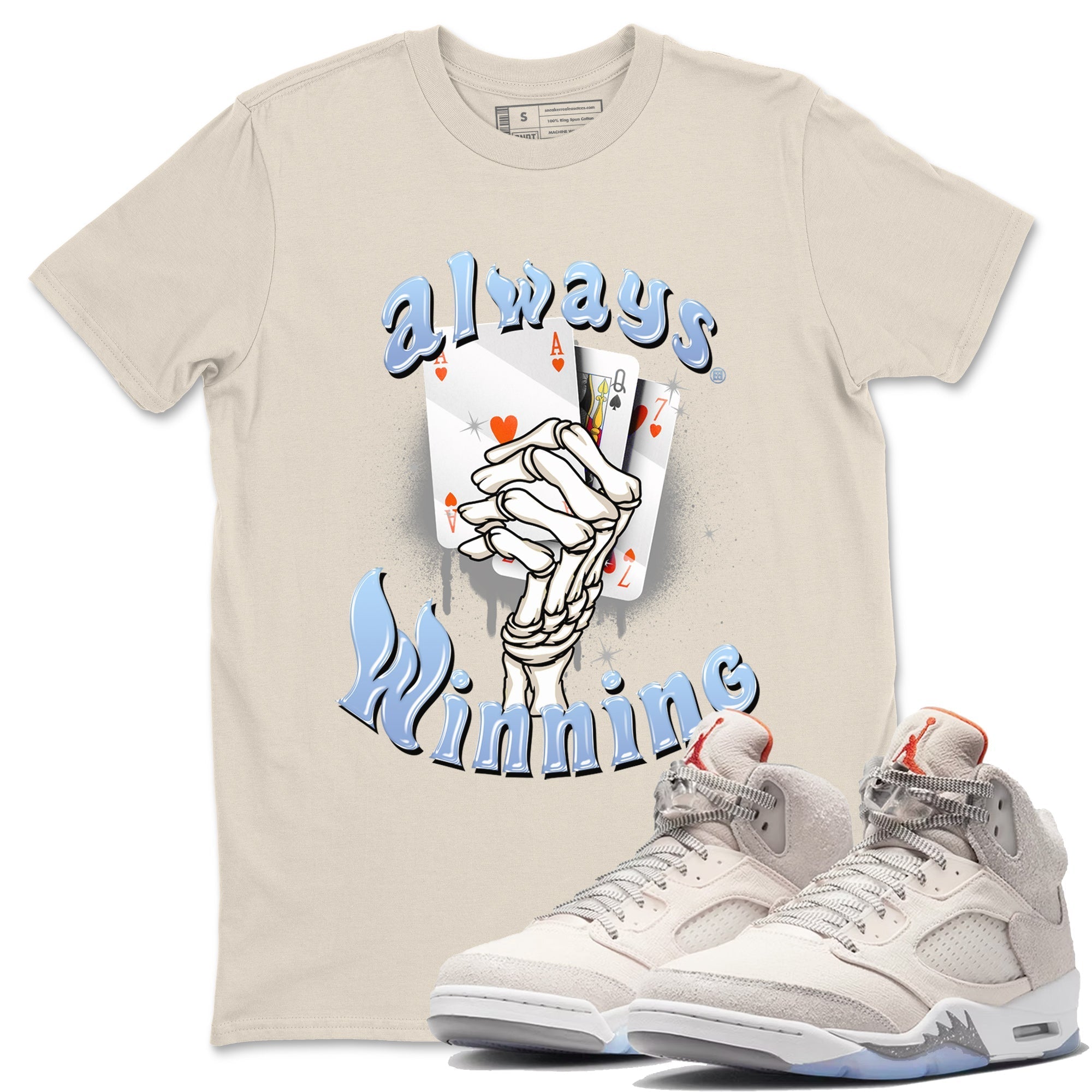Air Jordan 5 Craft Sneaker Match Tees Always Winning Streetwear Sneaker Shirt Air Jordan 5 Retro Craft Shirts Unisex Shirts Natural 1