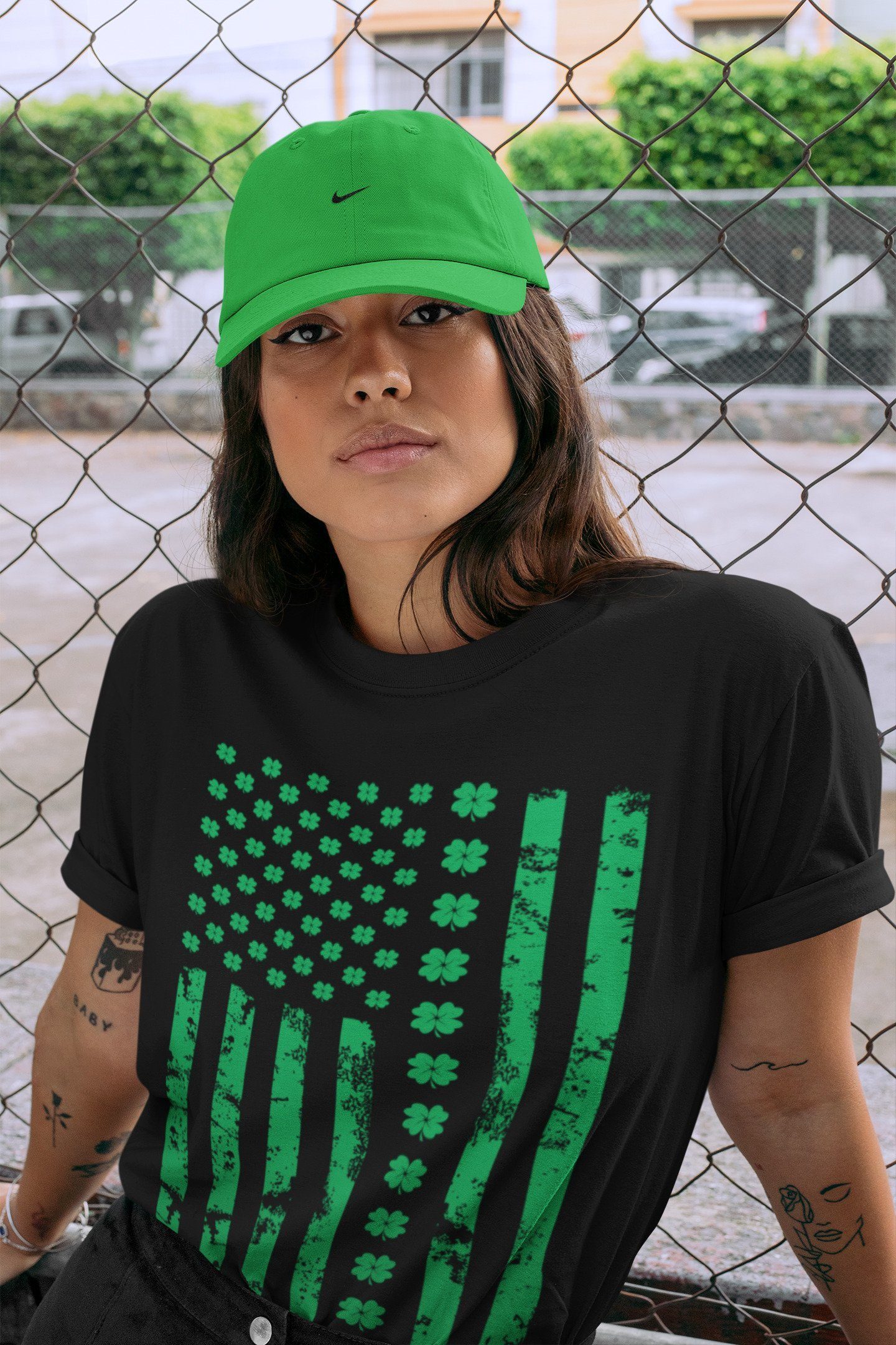 Jordan 1 Lucky Green Shirt To Match Jordans American Flag Sneaker Tees Jordan 1 Lucky Green Drip Gear Zone Sneaker Matching Clothing Unisex Shirts