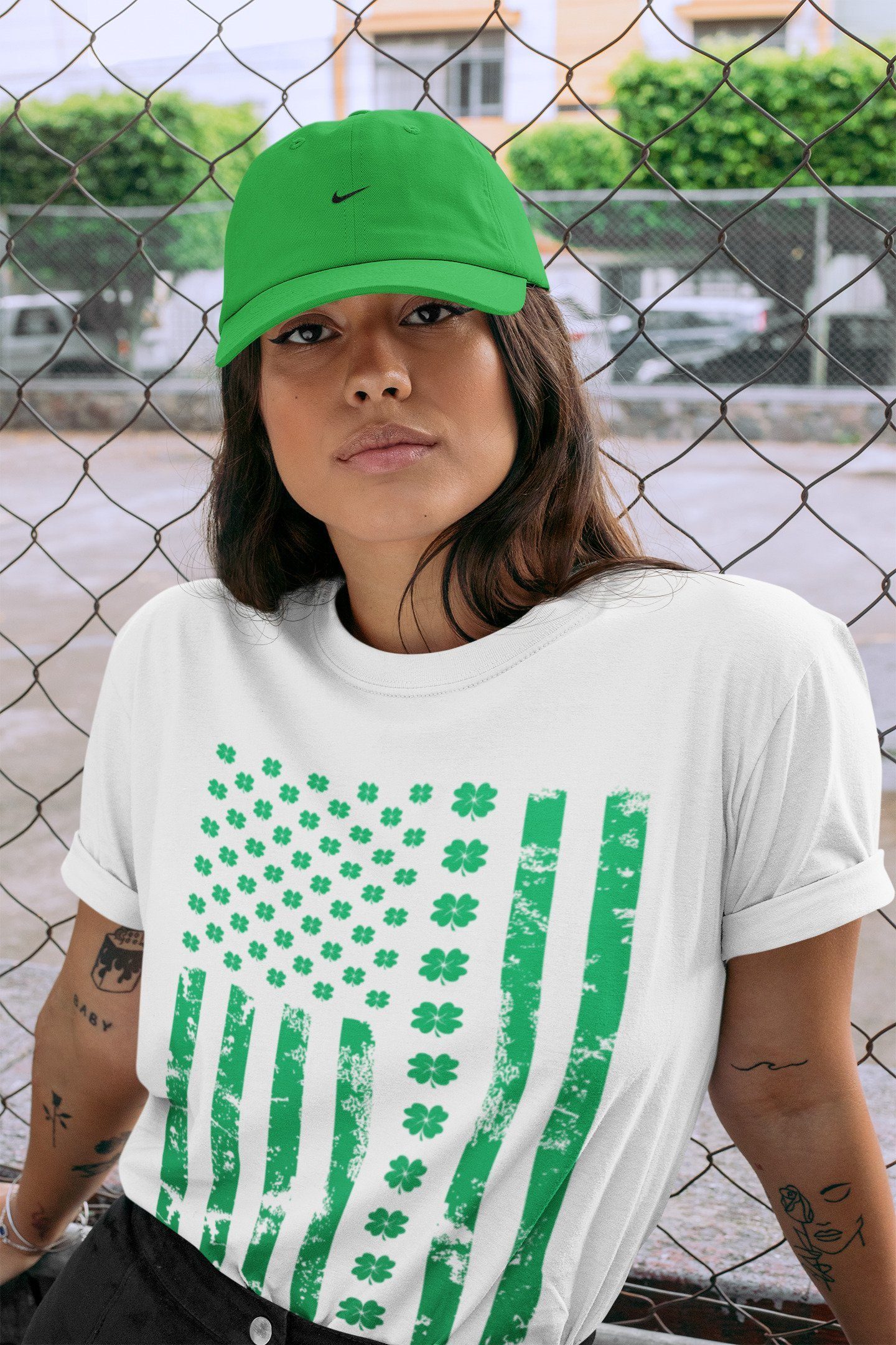Jordan 1 Lucky Green Shirt To Match Jordans American Flag Sneaker Tees Jordan 1 Lucky Green Drip Gear Zone Sneaker Matching Clothing Unisex Shirts