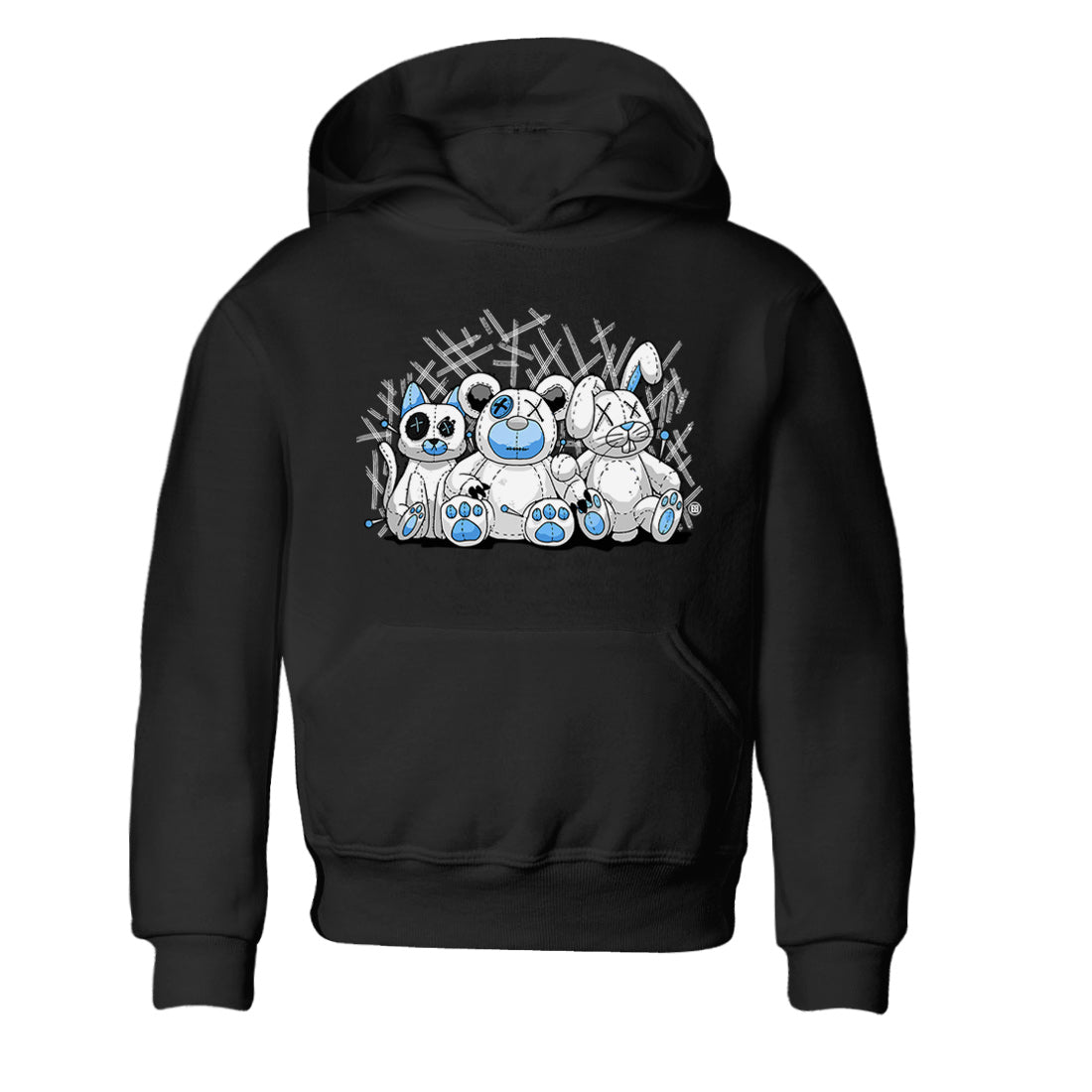 Air Jordan 1 Retro High OG UNC Toe Shirt to match Jordans Animal Homies Streetwear Sneaker Shirt AJ1 UNC Toe Streetwear Sneaker Shirt Kids and Baby Tees Black 2