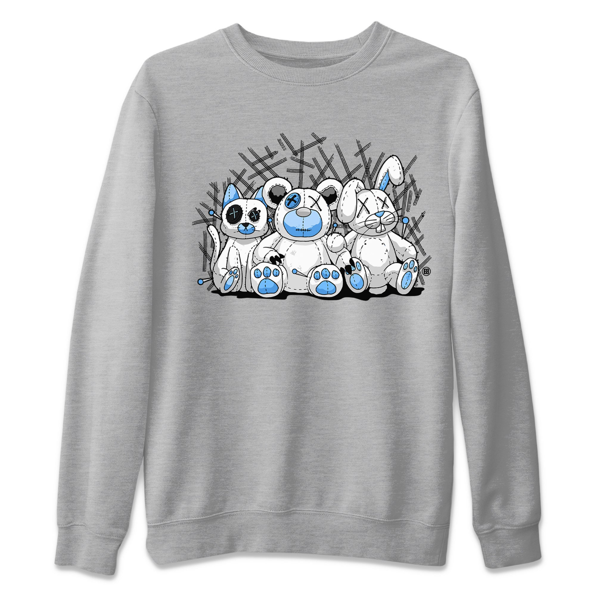 Air Jordan 1 Retro High OG UNC Toe Shirt to match Jordans Animal Homies Streetwear Sneaker Shirt AJ1 UNC Toe Streetwear Sneaker Shirt Crew Neck T-Shirts Heather Grey 2