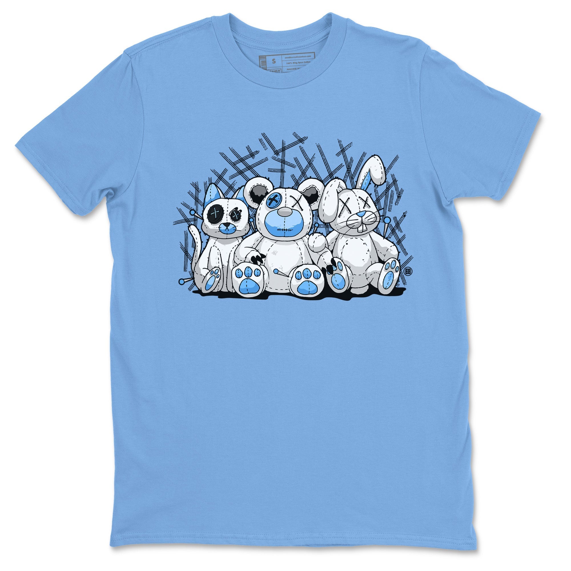 Air Jordan 1 Retro High OG UNC Toe Shirt to match Jordans Animal Homies Streetwear Sneaker Shirt AJ1 UNC Toe Streetwear Sneaker Shirt Crew Neck T-Shirts Carolina Blue 2