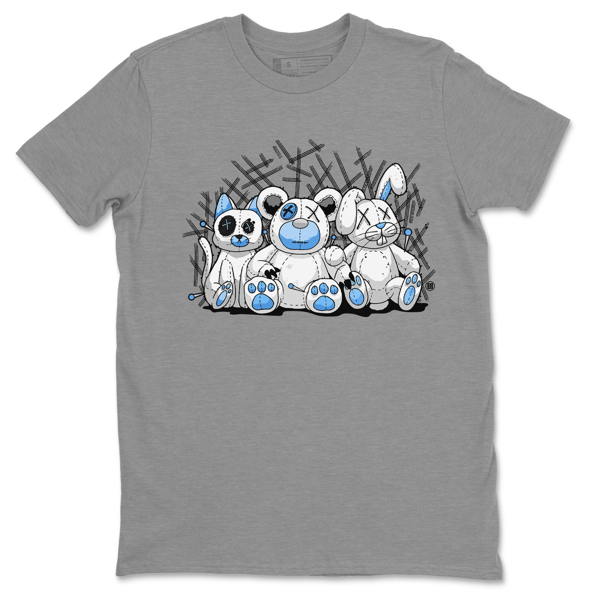 Air Jordan 1 Retro High OG UNC Toe Shirt to match Jordans Animal Homies Streetwear Sneaker Shirt AJ1 UNC Toe Streetwear Sneaker Shirt Crew Neck T-Shirts Heather Grey 2