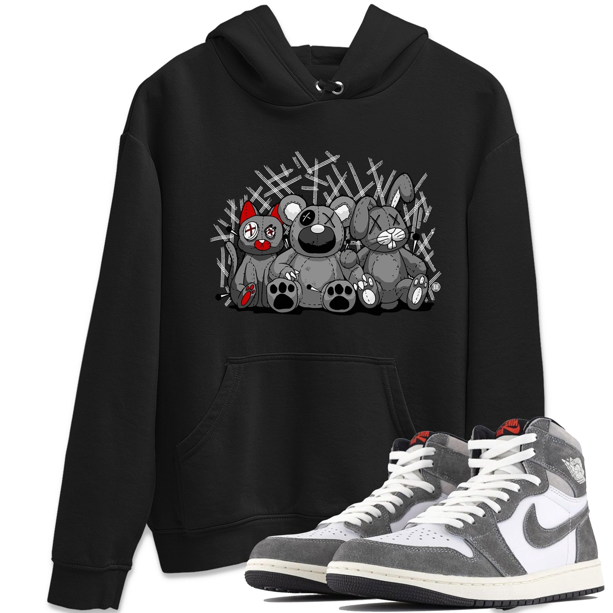 Air Jordan 1 Washed Heritage Sneaker Match Tees Animal Homies Streetwear Sneaker Shirt Air Jordan 1 Washed Heritage Shirts Unisex Shirts Black 1