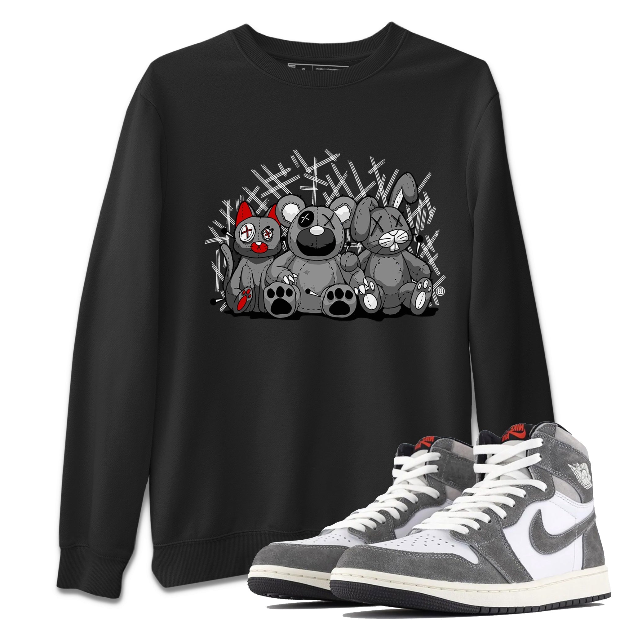 Air Jordan 1 Washed Heritage Sneaker Match Tees Animal Homies Streetwear Sneaker Shirt Air Jordan 1 Washed Heritage Shirts Unisex Shirts Black 1