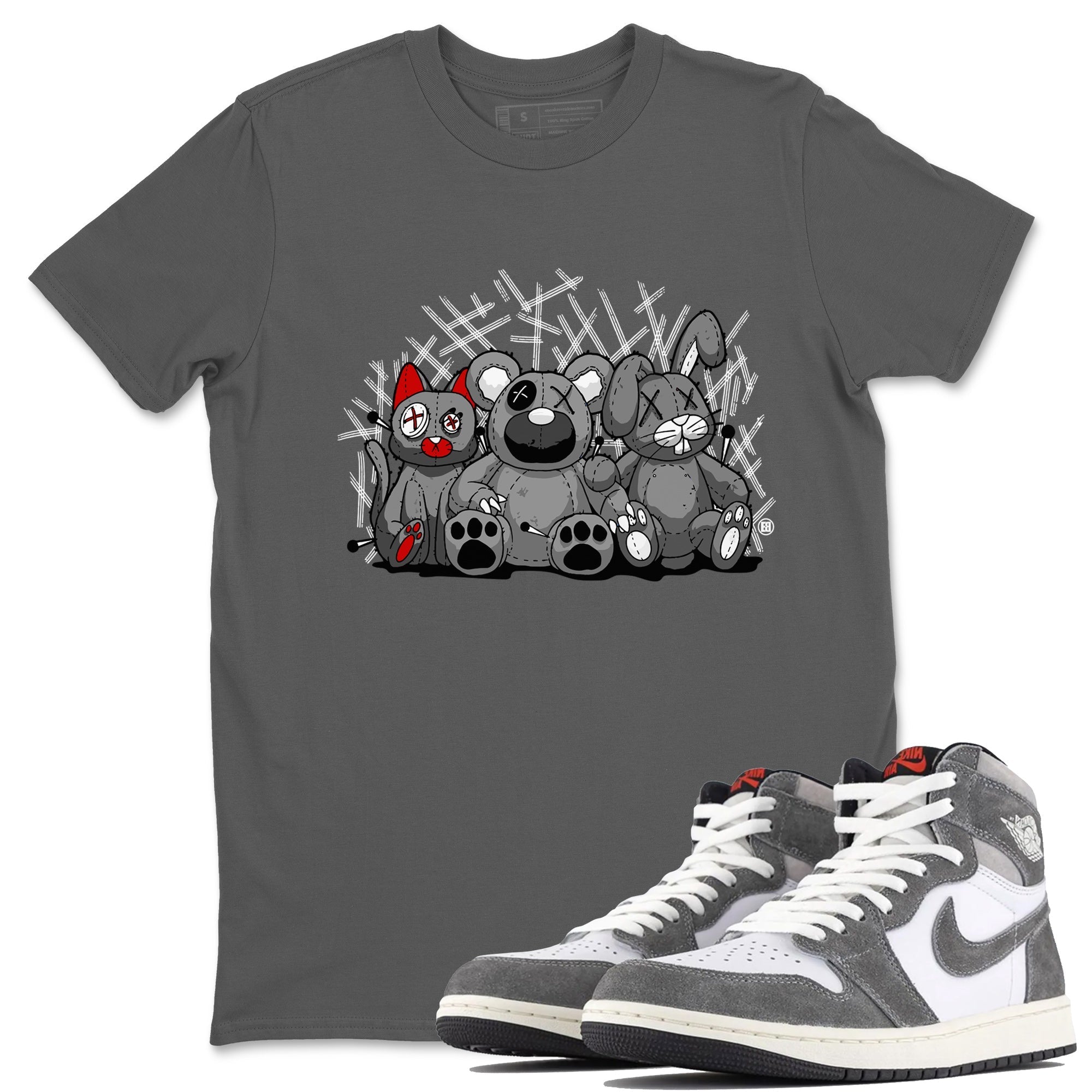 Air Jordan 1 Washed Heritage Sneaker Match Tees Animal Homies Streetwear Sneaker Shirt Air Jordan 1 Washed Heritage Shirts Unisex Shirts Cool Grey 1