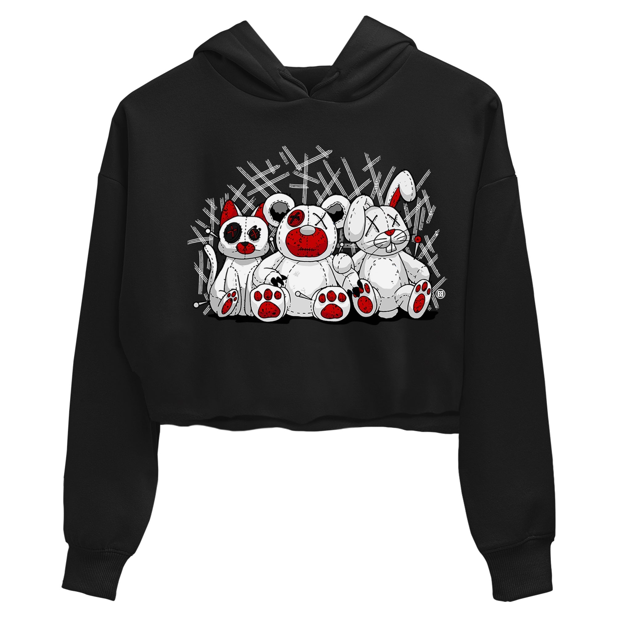Air Jordan 4 Red Cement Sneaker Match Tees Animal Homies Streetwear Sneaker Shirt AJ4 Red Cement Tee Women's Shirts Black 2