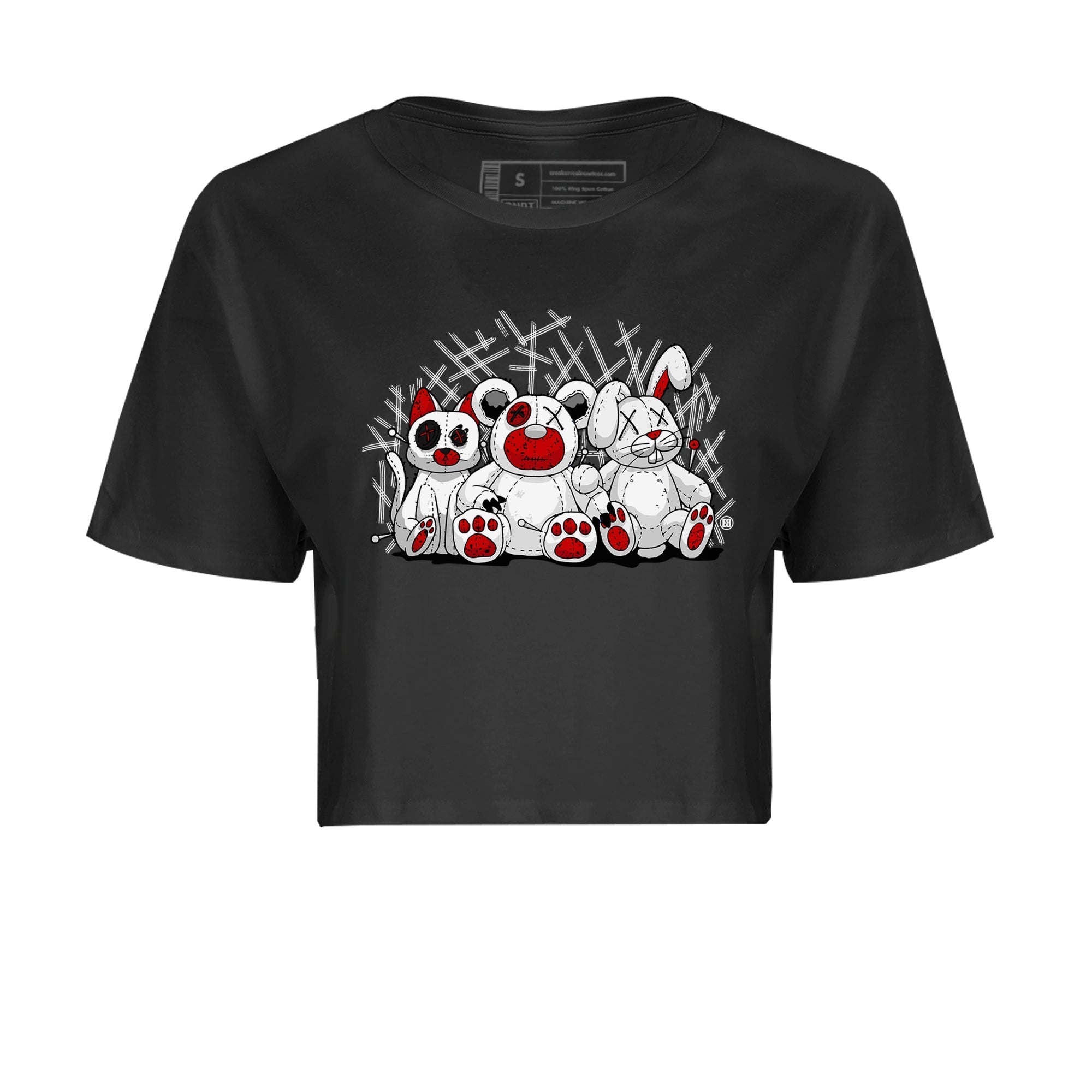 Air Jordan 4 Red Cement Sneaker Match Tees Animal Homies Streetwear Sneaker Shirt AJ4 Red Cement Tee Women's Shirts Black 2