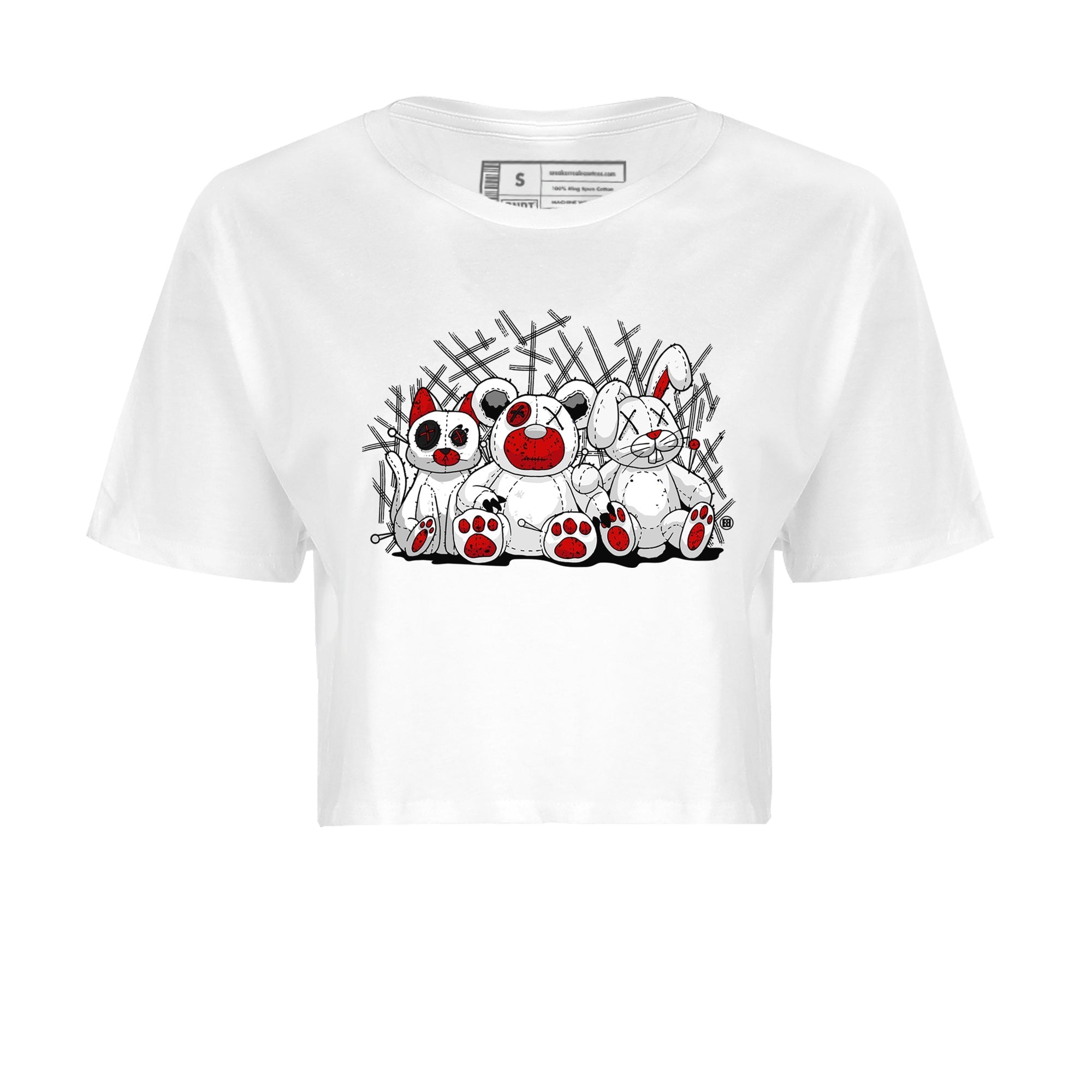Air Jordan 4 Red Cement Sneaker Match Tees Animal Homies Streetwear Sneaker Shirt AJ4 Red Cement Tee Women's Shirts White 2