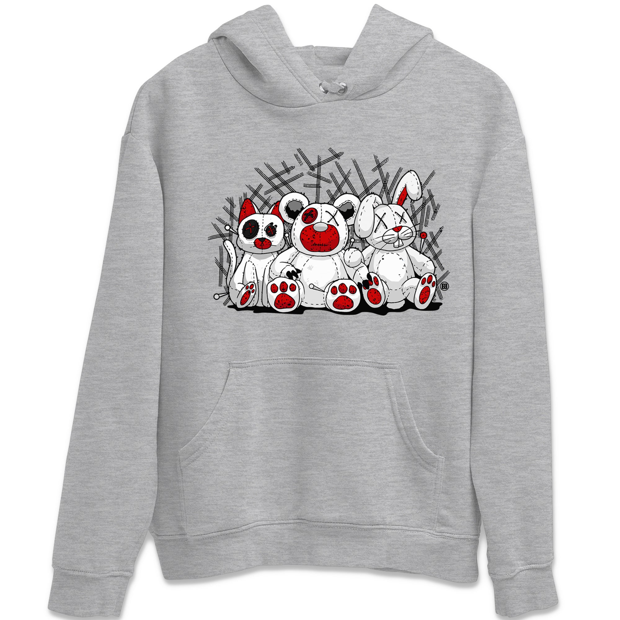 Air Jordan 4 Red Cement Sneaker Match Tees Animal Homies Streetwear Sneaker Shirt AJ4 Red Cement Tee Unisex Shirts Heather Grey 2