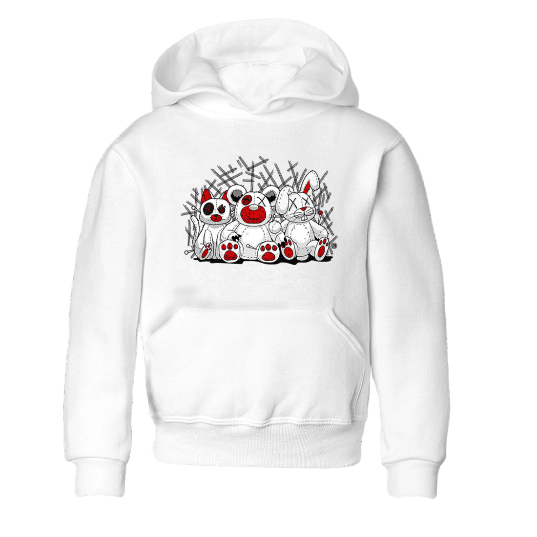 Air Jordan 4 Red Cement Sneaker Match Tees Animal Homies Streetwear Sneaker Shirt AJ4 Red Cement Tee Kids Shirts White 2