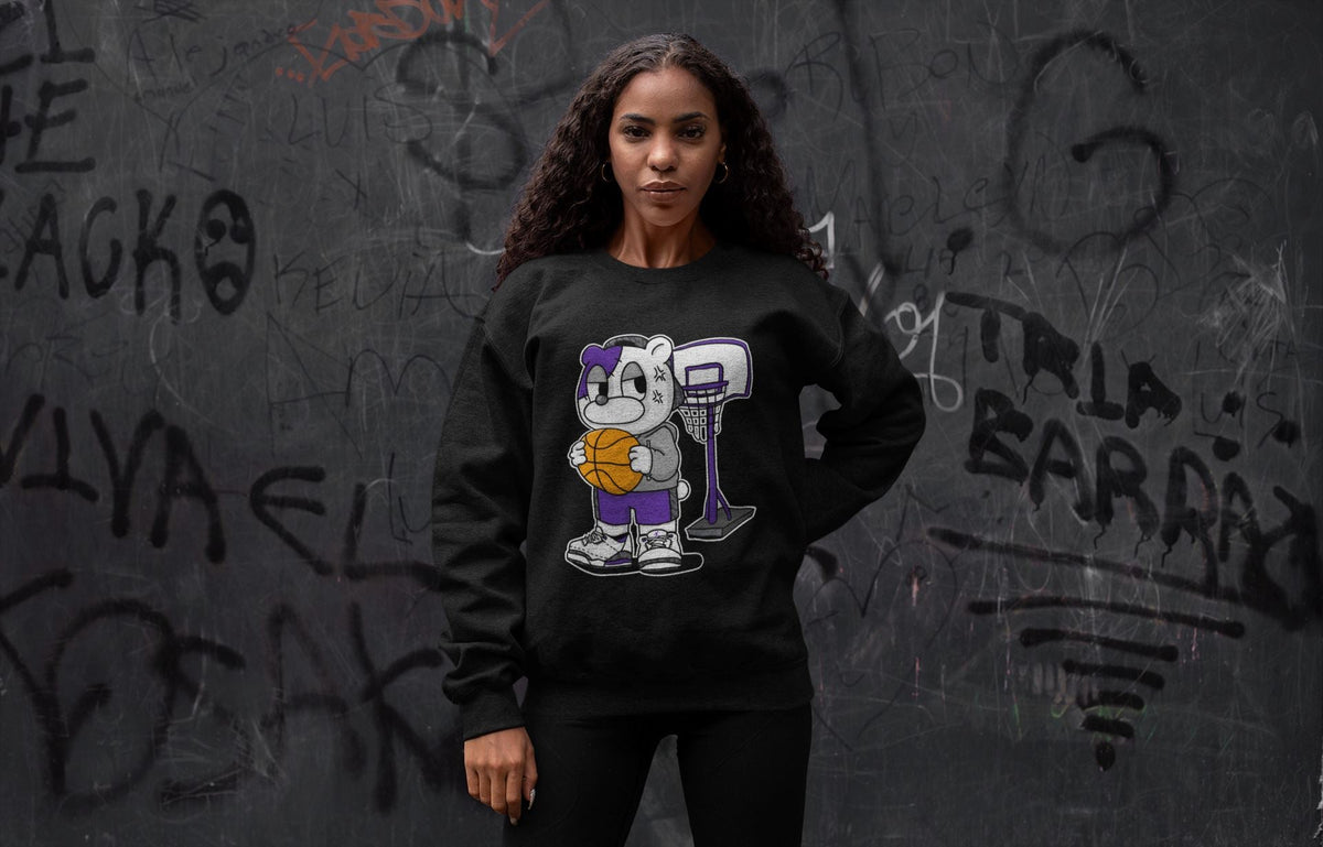 Jordan 3 Dark Iris Sneaker Matching T-Shirt Annoyed Bear Sneaker Tees Jordan 3 Dark Iris Sneaker Release Tees Crew Neck Tees