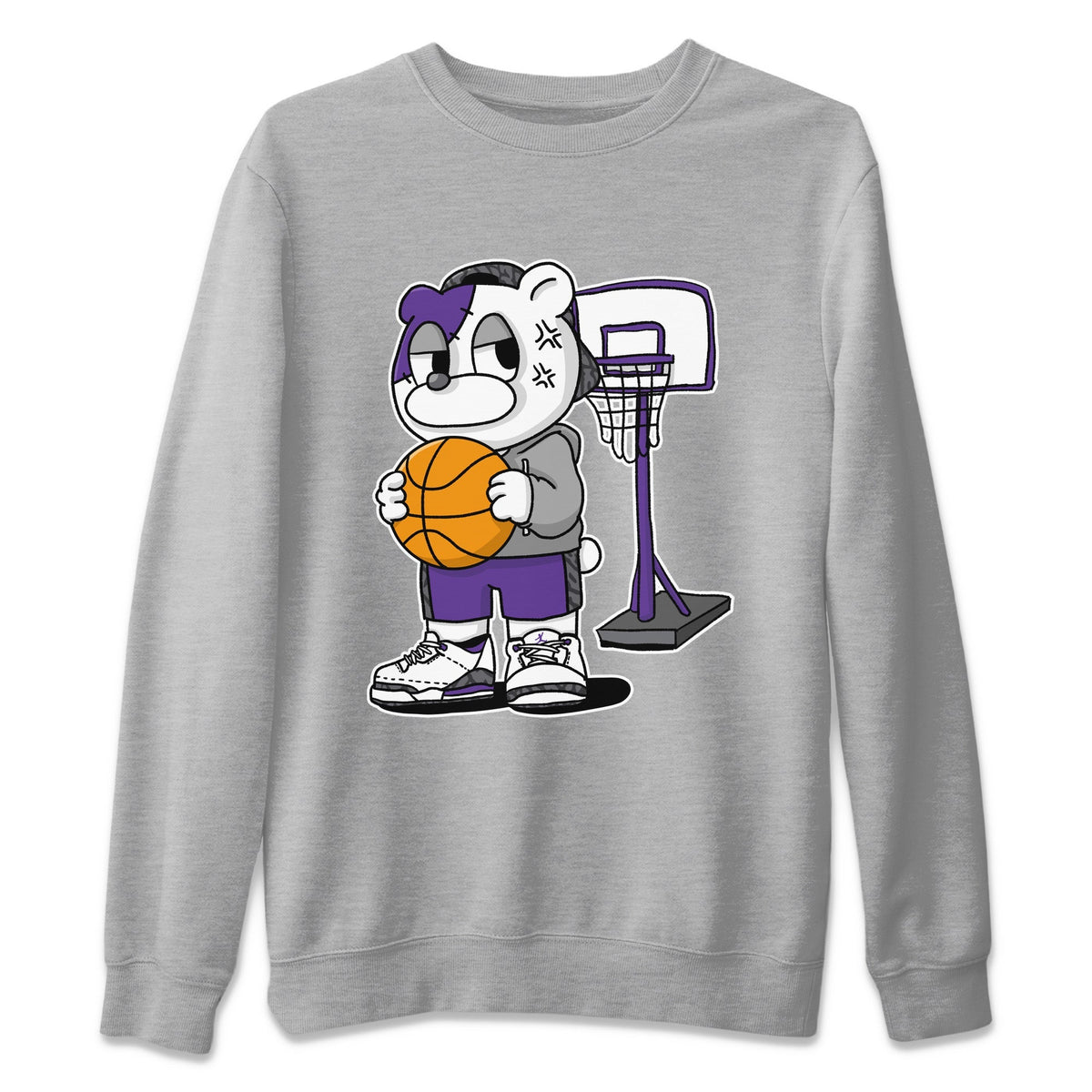 Jordan 3 Dark Iris Sneaker Matching T-Shirt Annoyed Bear Sneaker Tees Jordan 3 Dark Iris Sneaker Release Tees Crew Neck Tees