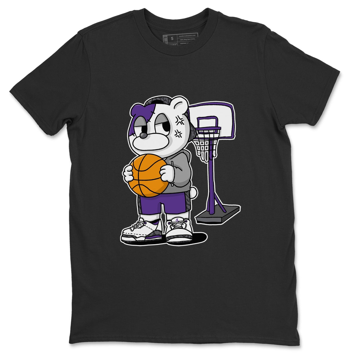 Jordan 3 Dark Iris Sneaker Matching T-Shirt Annoyed Bear Sneaker Tees Jordan 3 Dark Iris Sneaker Release Tees Crew Neck Tees