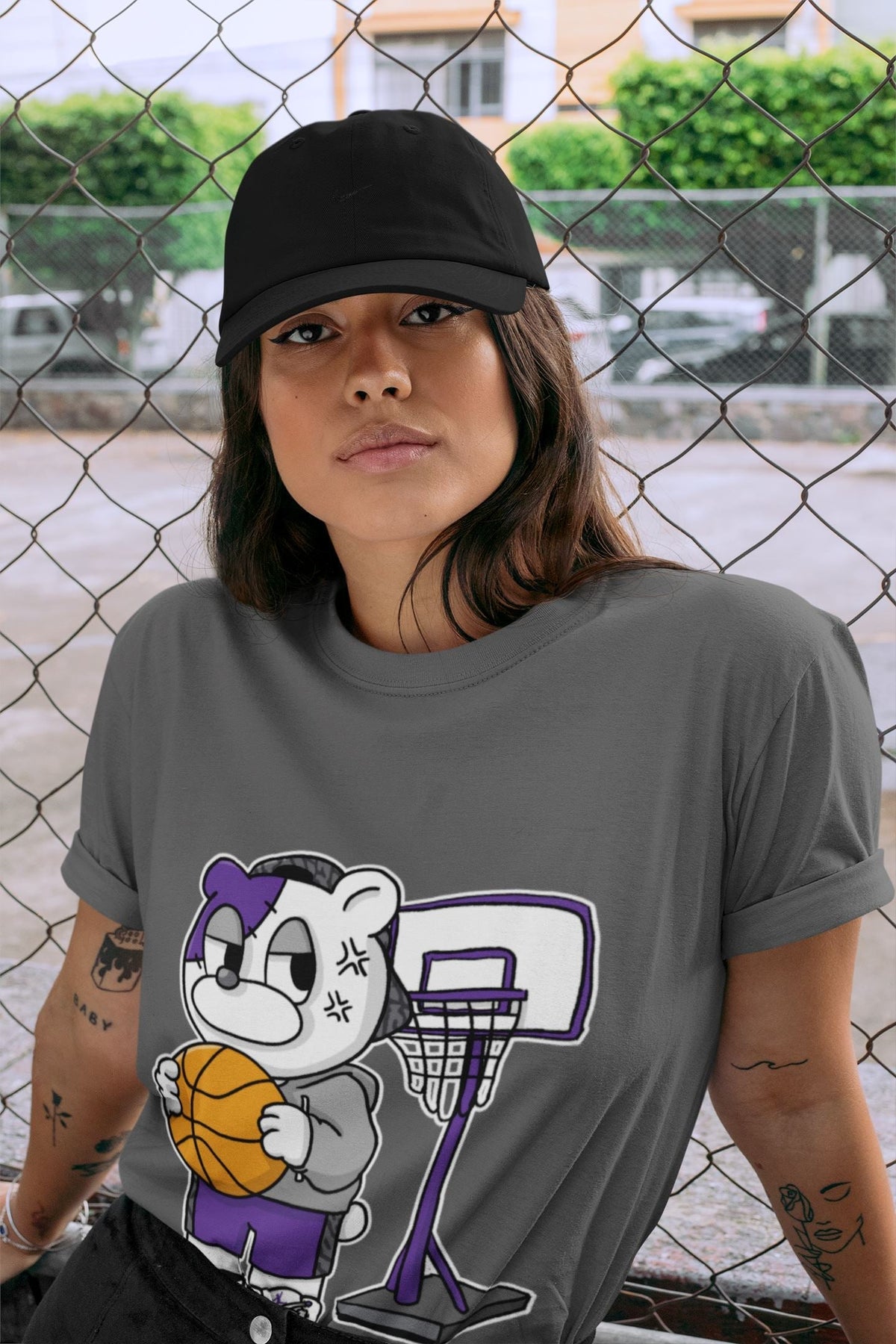 Jordan 3 Dark Iris Sneaker Matching T-Shirt Annoyed Bear Sneaker Tees Jordan 3 Dark Iris Sneaker Release Tees Crew Neck Tees