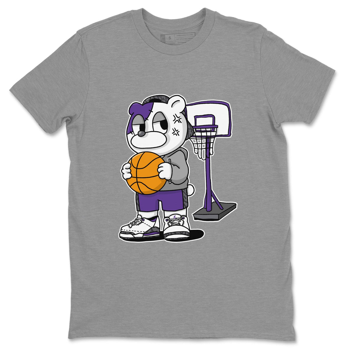 Jordan 3 Dark Iris Sneaker Matching T-Shirt Annoyed Bear Sneaker Tees Jordan 3 Dark Iris Sneaker Release Tees Crew Neck Tees