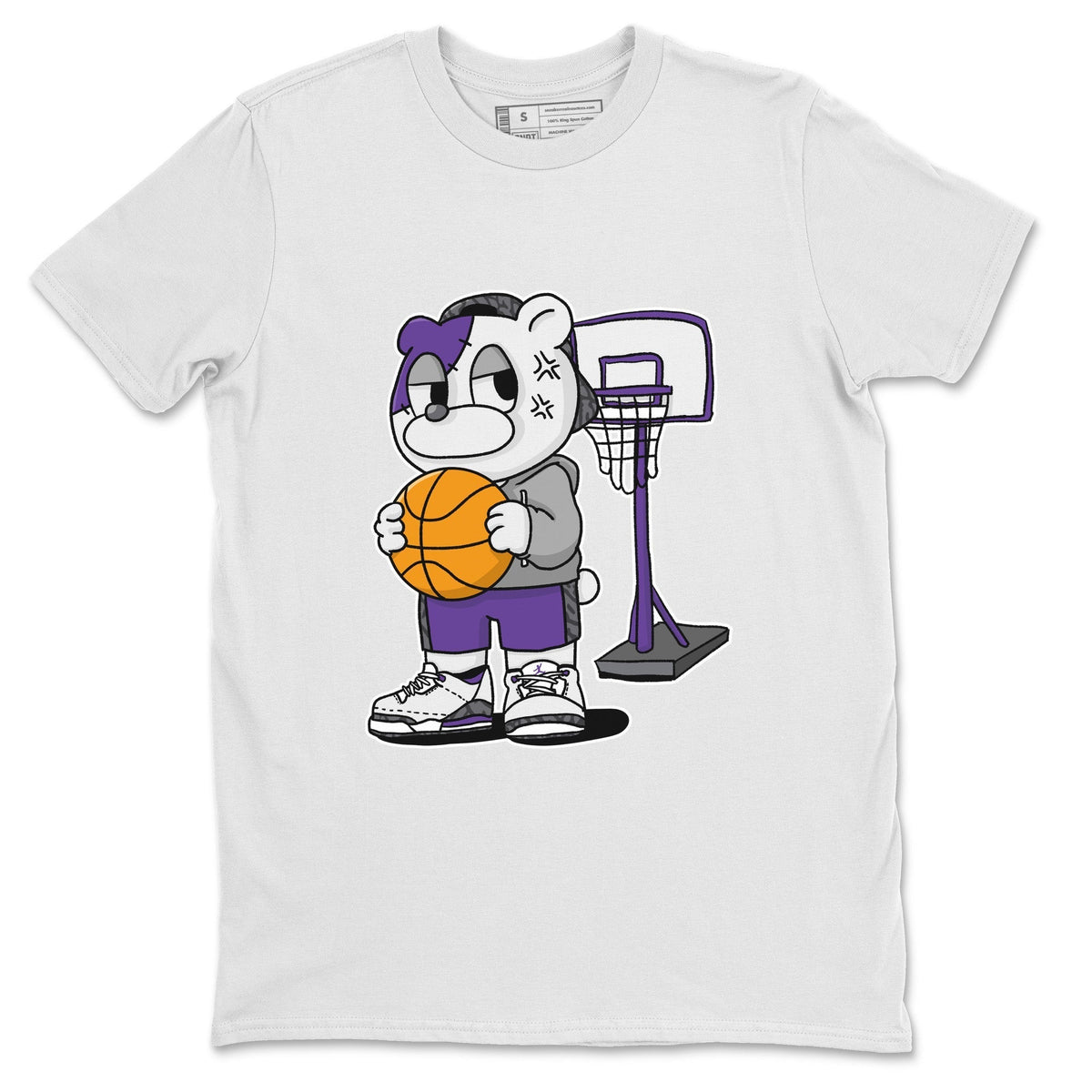 Jordan 3 Dark Iris Sneaker Matching T-Shirt Annoyed Bear Sneaker Tees Jordan 3 Dark Iris Sneaker Release Tees Crew Neck Tees