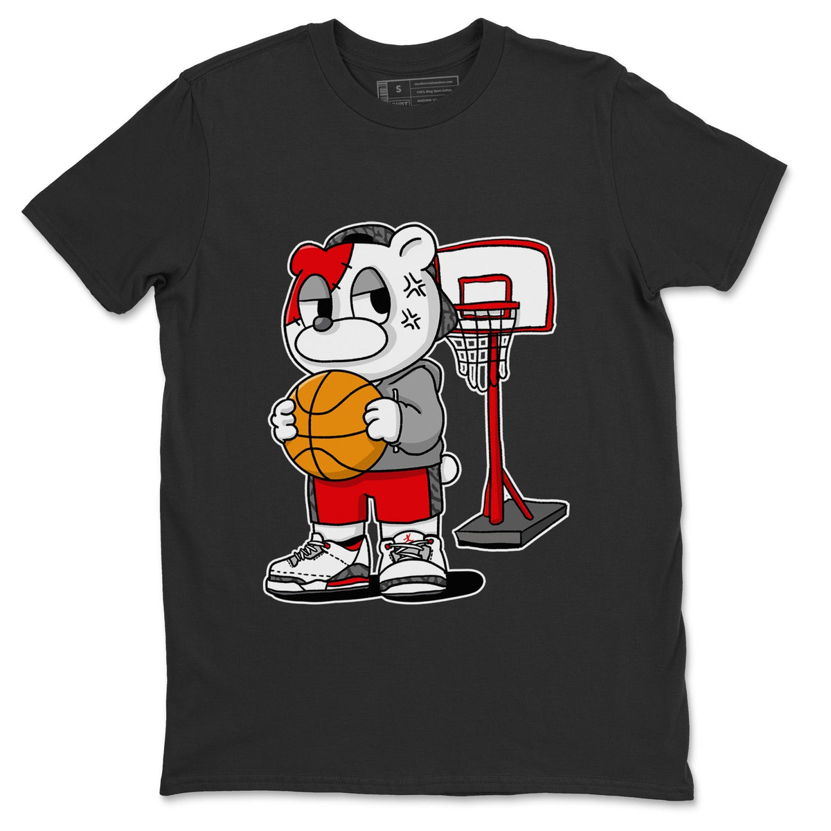 Jordan 3 Fire Red Sneaker Matching T-Shirt Annoyed Bear Sneaker Tees Jordan 3 Fire Red Sneaker Release Tees Crew Neck Tees