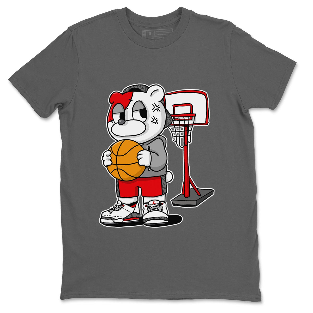 Jordan 3 Fire Red Sneaker Matching T-Shirt Annoyed Bear Sneaker Tees Jordan 3 Fire Red Sneaker Release Tees Crew Neck Tees
