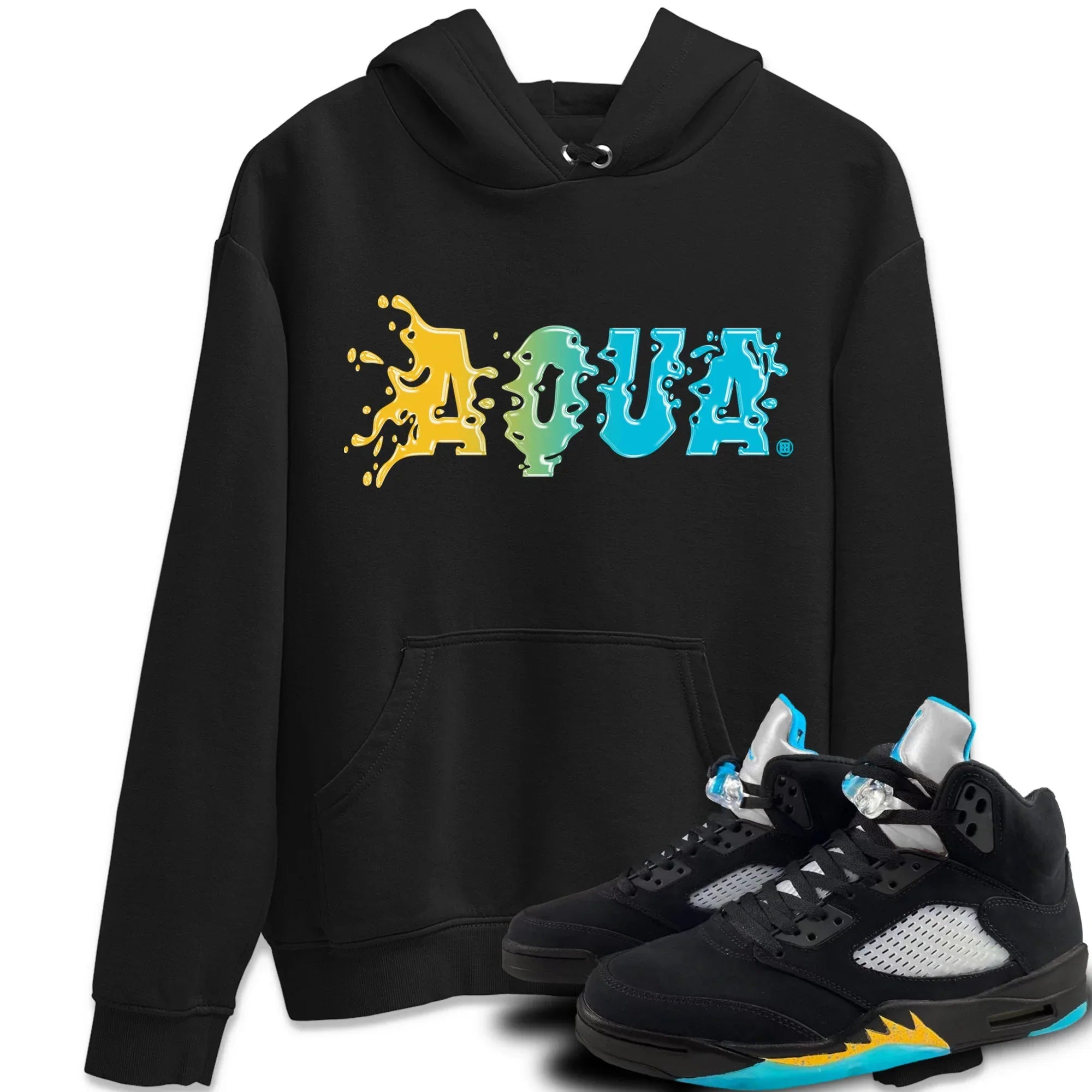Jordan 5 Aqua Sneaker Matching T-Shirt Aqua Sneaker Tees Jordan 5 Aqua Sneaker Release Tees Crew Neck Tees