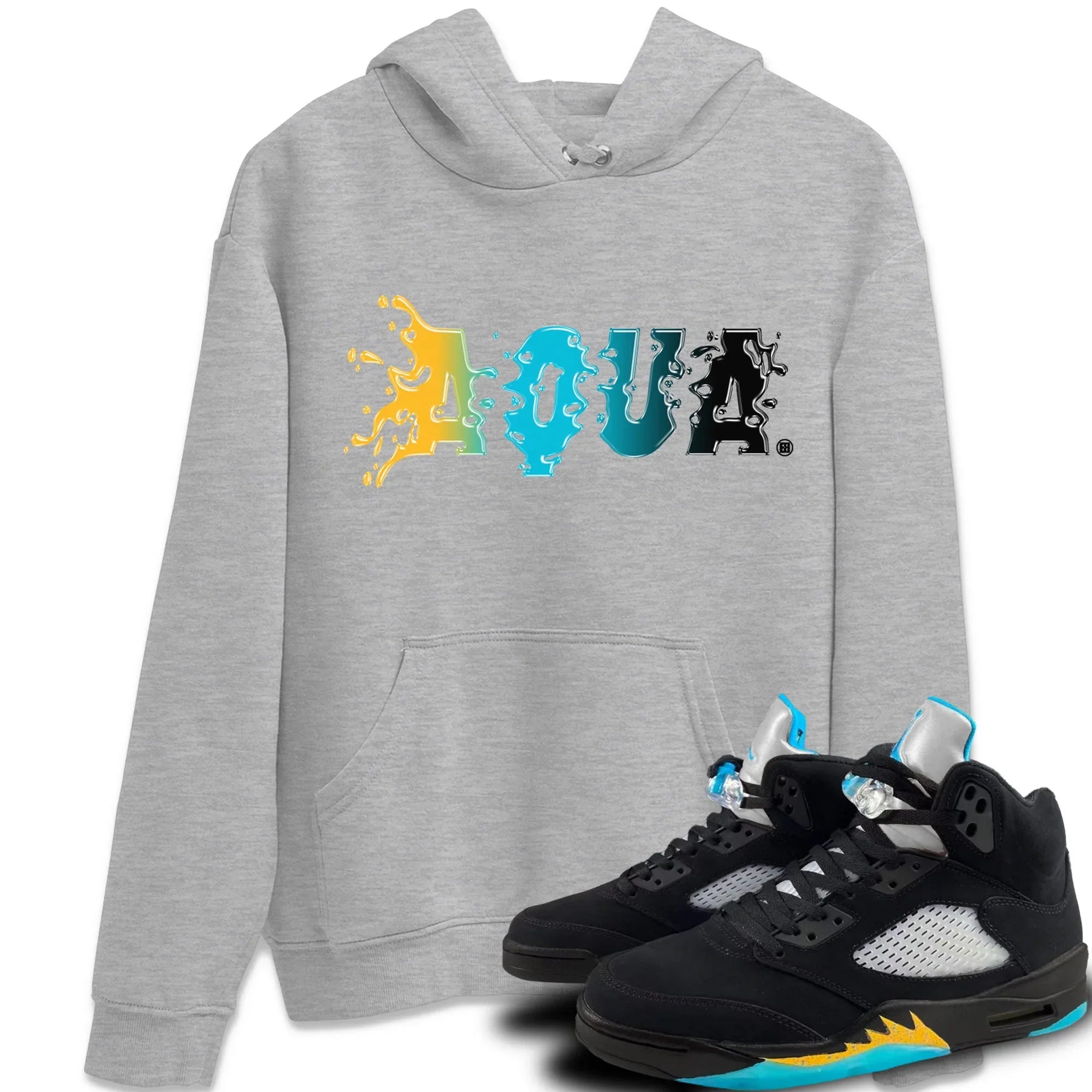 Jordan 5 Aqua Sneaker Matching T-Shirt Aqua Sneaker Tees Jordan 5 Aqua Sneaker Release Tees Crew Neck Tees