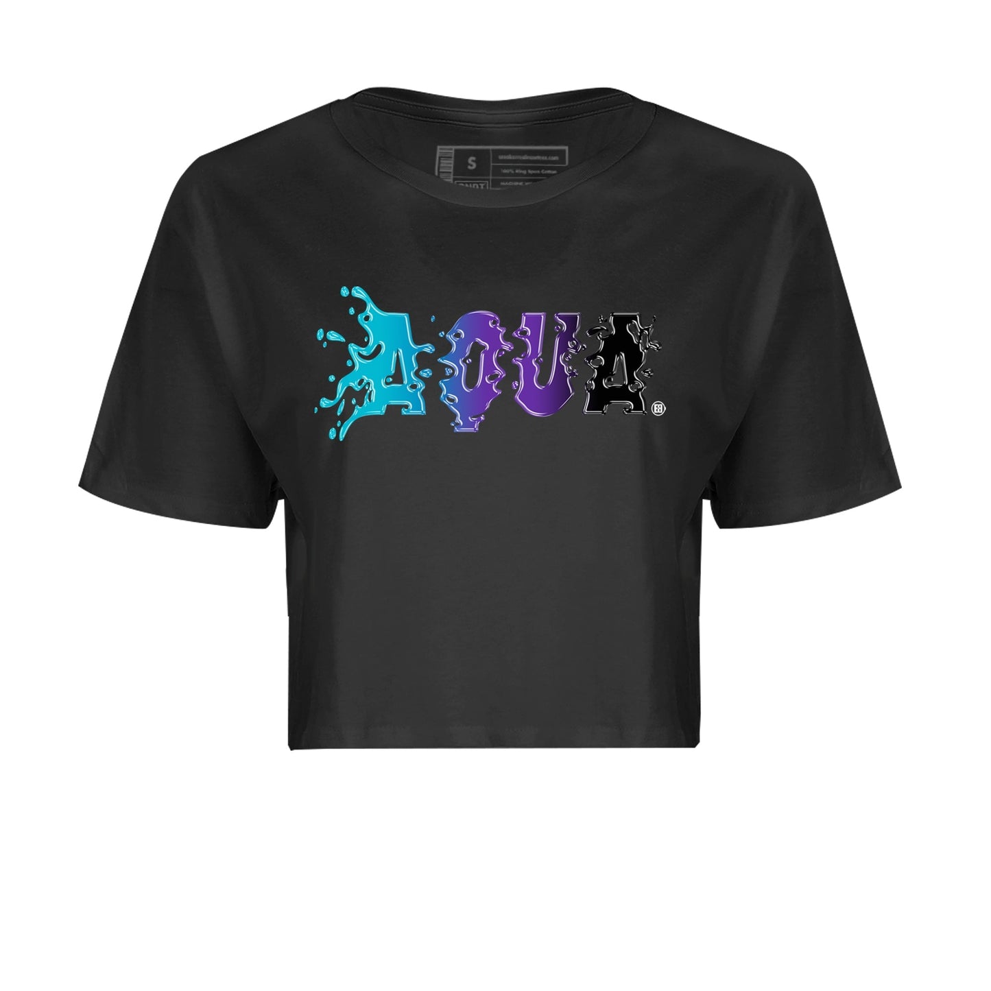 Air Jordan 6 Aqua Sneaker Match Tees Aqua Sneaker Tees AJ6 Aqua Sneaker Release T-Shirt Women's Shirts Black 2