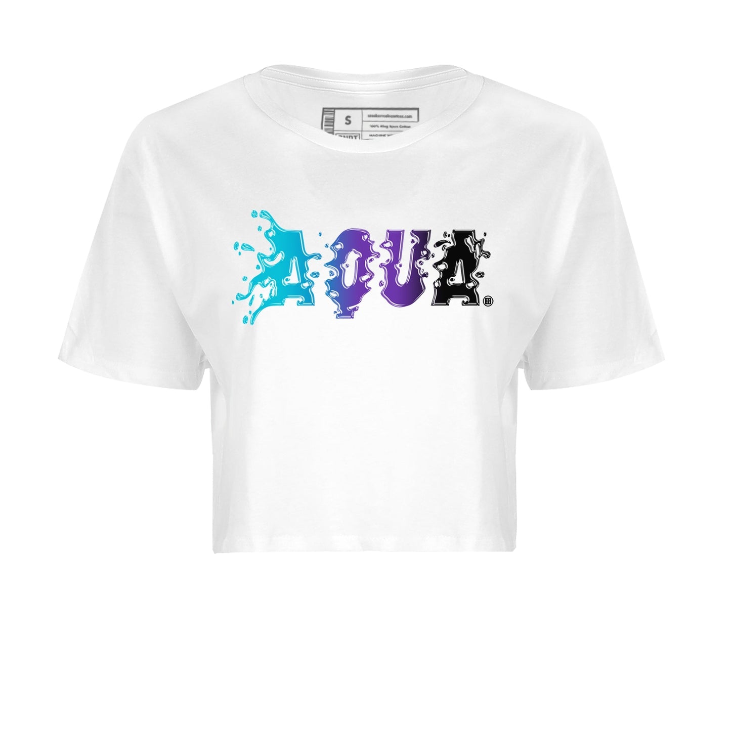 Air Jordan 6 Aqua Sneaker Match Tees Aqua Sneaker Tees AJ6 Aqua Sneaker Release T-Shirt Women's Shirts White 2
