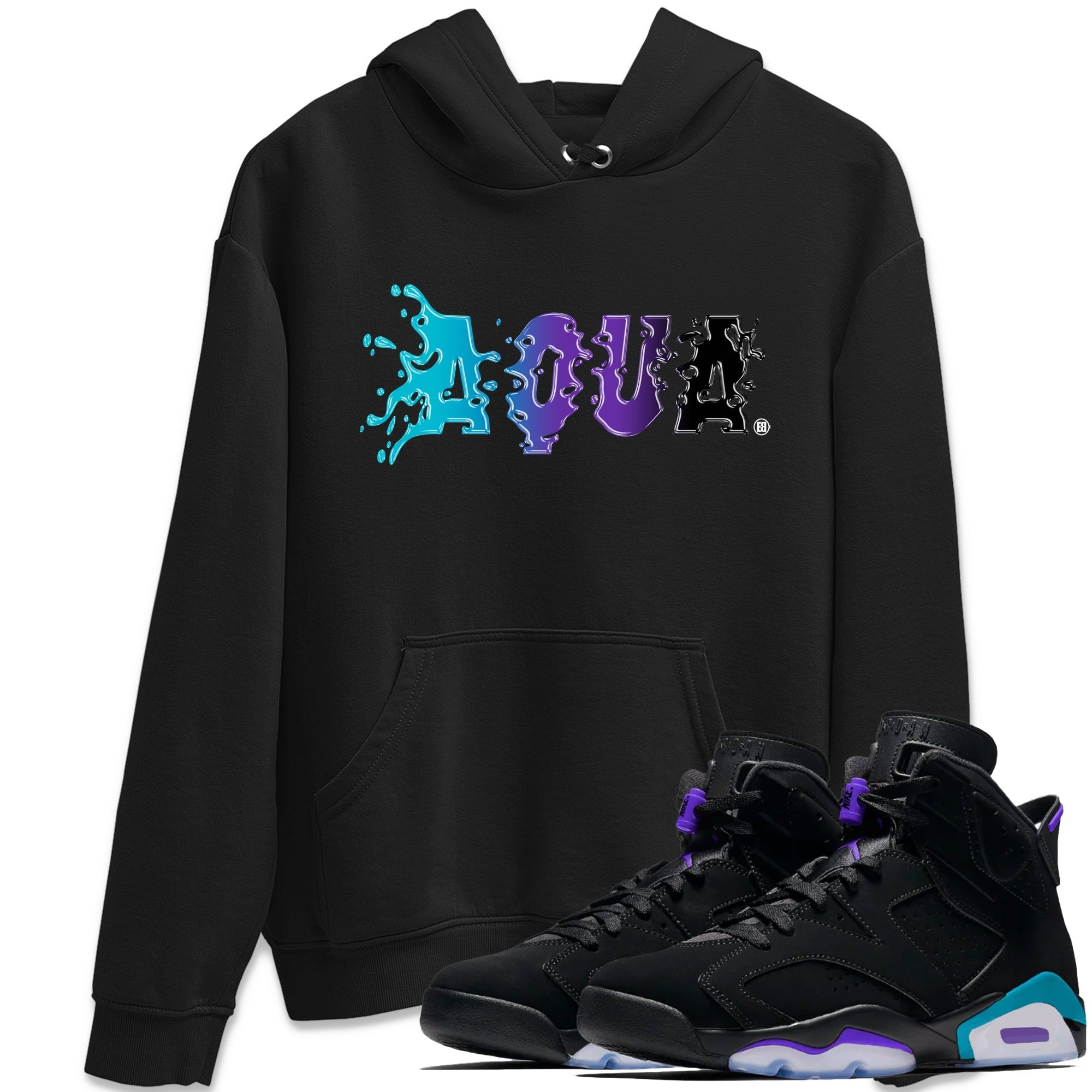 Air Jordan 6 Aqua Sneaker Match Tees Aqua Sneaker Tees AJ6 Aqua Sneaker Release T-Shirt Unisex Shirts Black 1