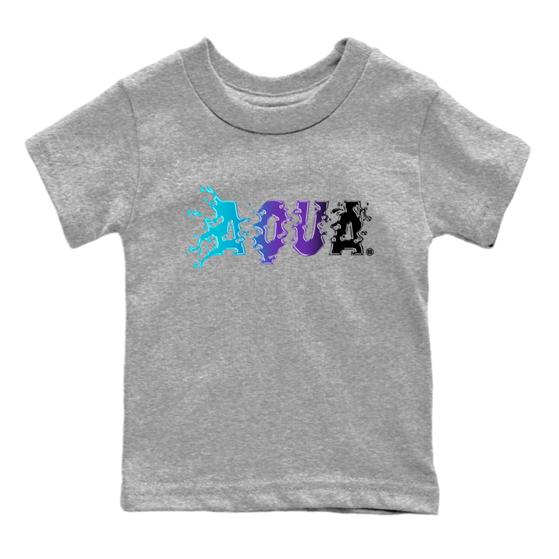 Air Jordan 6 Aqua Sneaker Match Tees Aqua Sneaker Tees AJ6 Aqua Sneaker Release T-Shirt Kids Shirts Heather Grey 2
