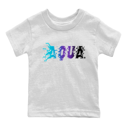 Air Jordan 6 Aqua Sneaker Match Tees Aqua Sneaker Tees AJ6 Aqua Sneaker Release T-Shirt Kids Shirts White 2