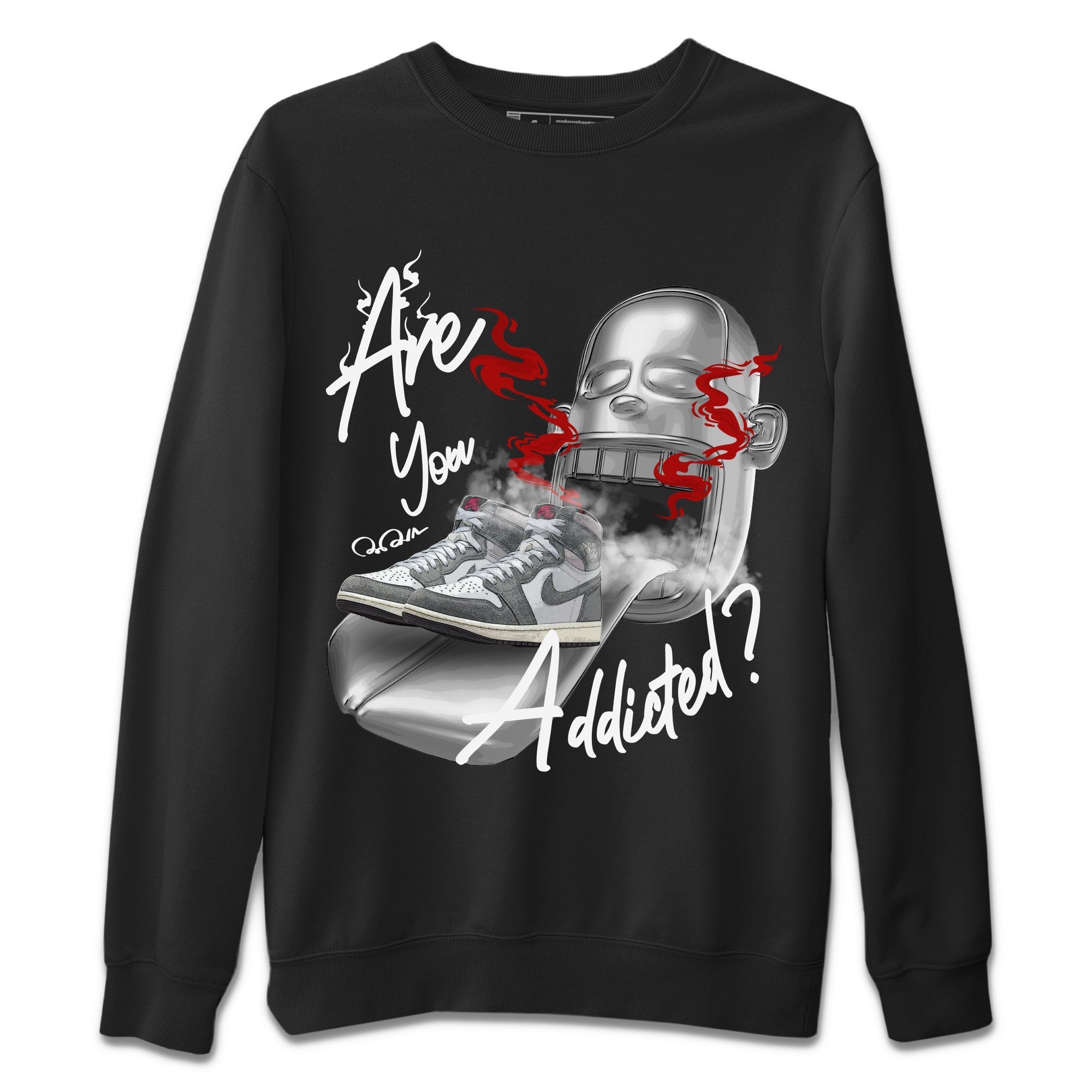 Air Jordan 1 Washed Heritage Sneaker Match Tees Are You Addicted Streetwear Sneaker Shirt AJ1 Washed Heritage Sneaker Release Tees Unisex Shirts Black 2