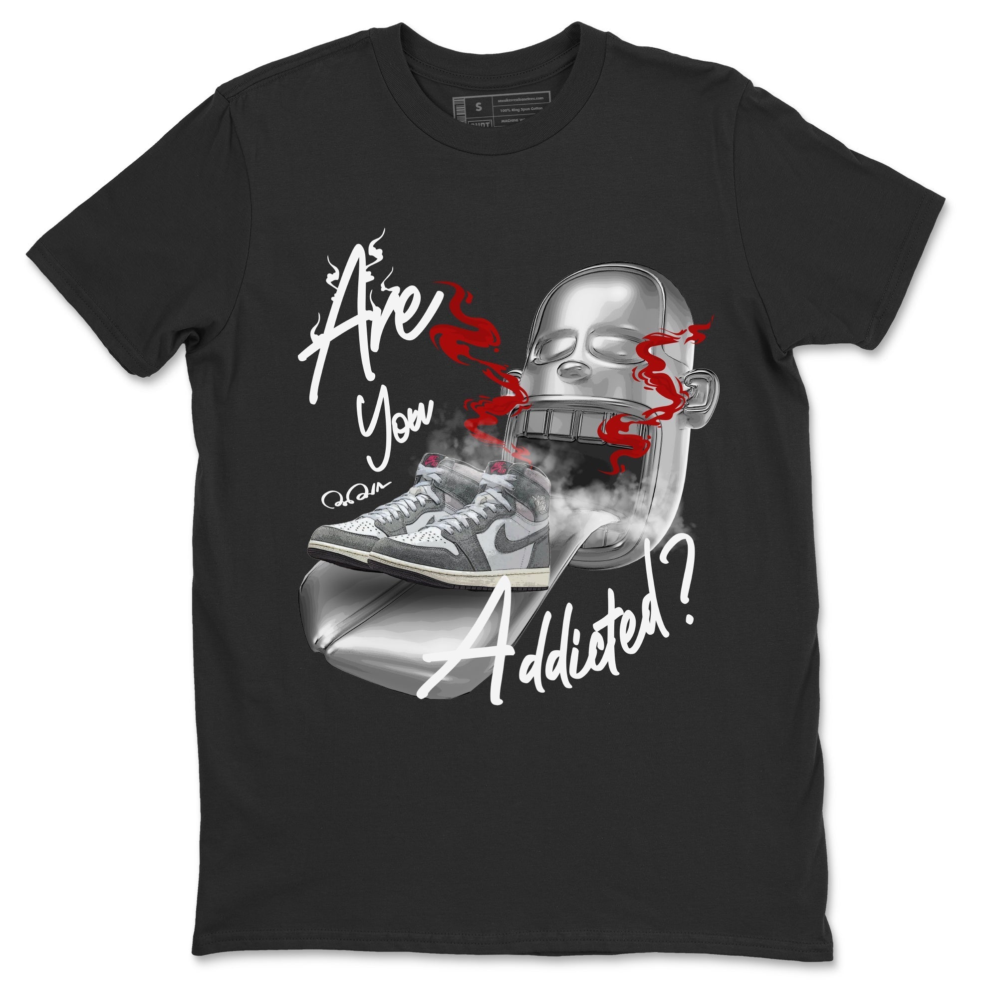 Air Jordan 1 Washed Heritage Sneaker Match Tees Are You Addicted Streetwear Sneaker Shirt AJ1 Washed Heritage Sneaker Release Tees Unisex Shirts Black 2