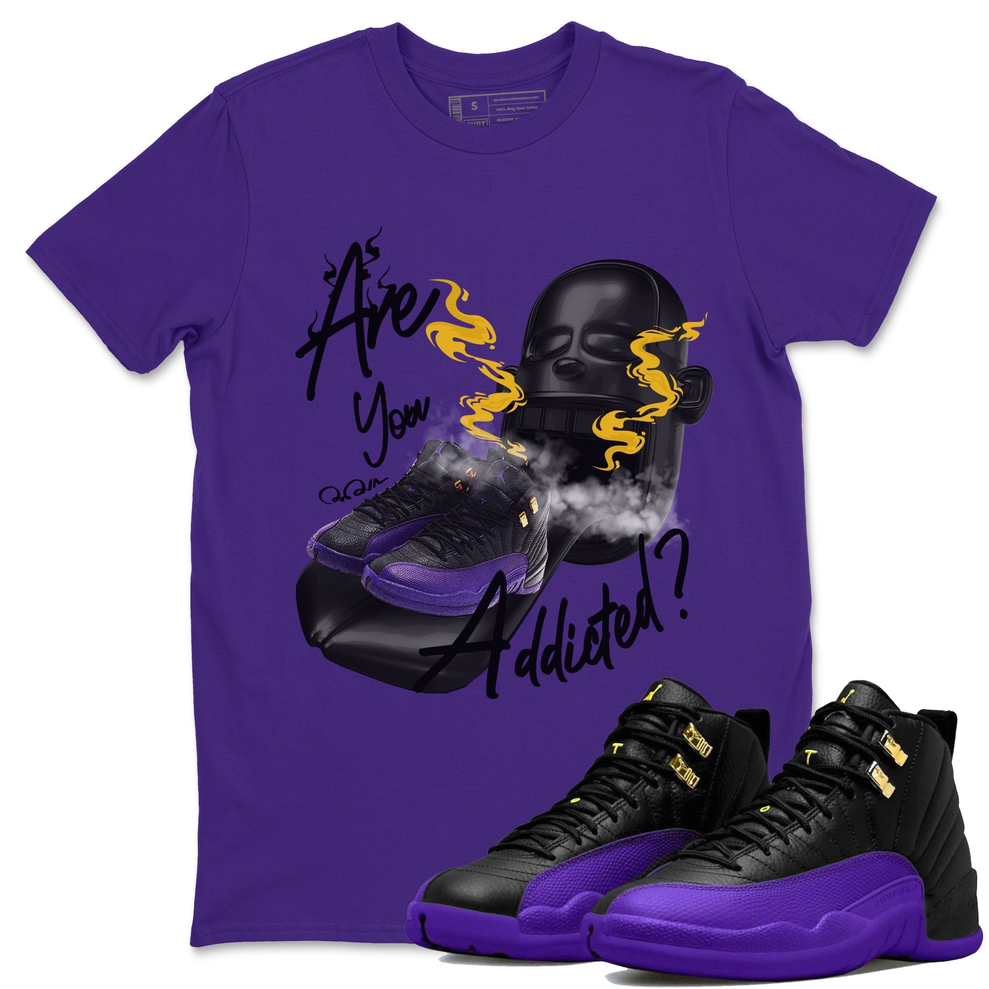 Air Jordan 12 Field Purple Sneaker Match Tees Are You Addicted Streetwear Sneaker Shirt AJ12 Field Purple Sneaker Release Tees Unisex Shirts Purple 1