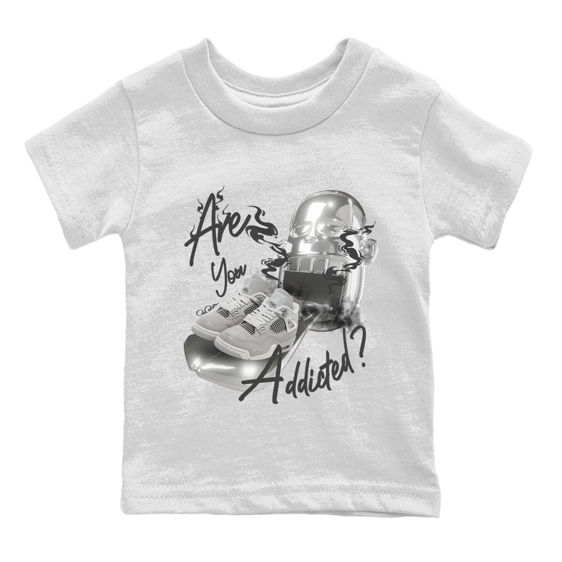 Air Jordan 4 Frozen Moments shirt to match jordans Are You Addicted Streetwear Sneaker Shirt AJ4 Frozen Moments Drip Gear Zone Sneaker Matching Clothing Baby Toddler White 2 T-Shirt