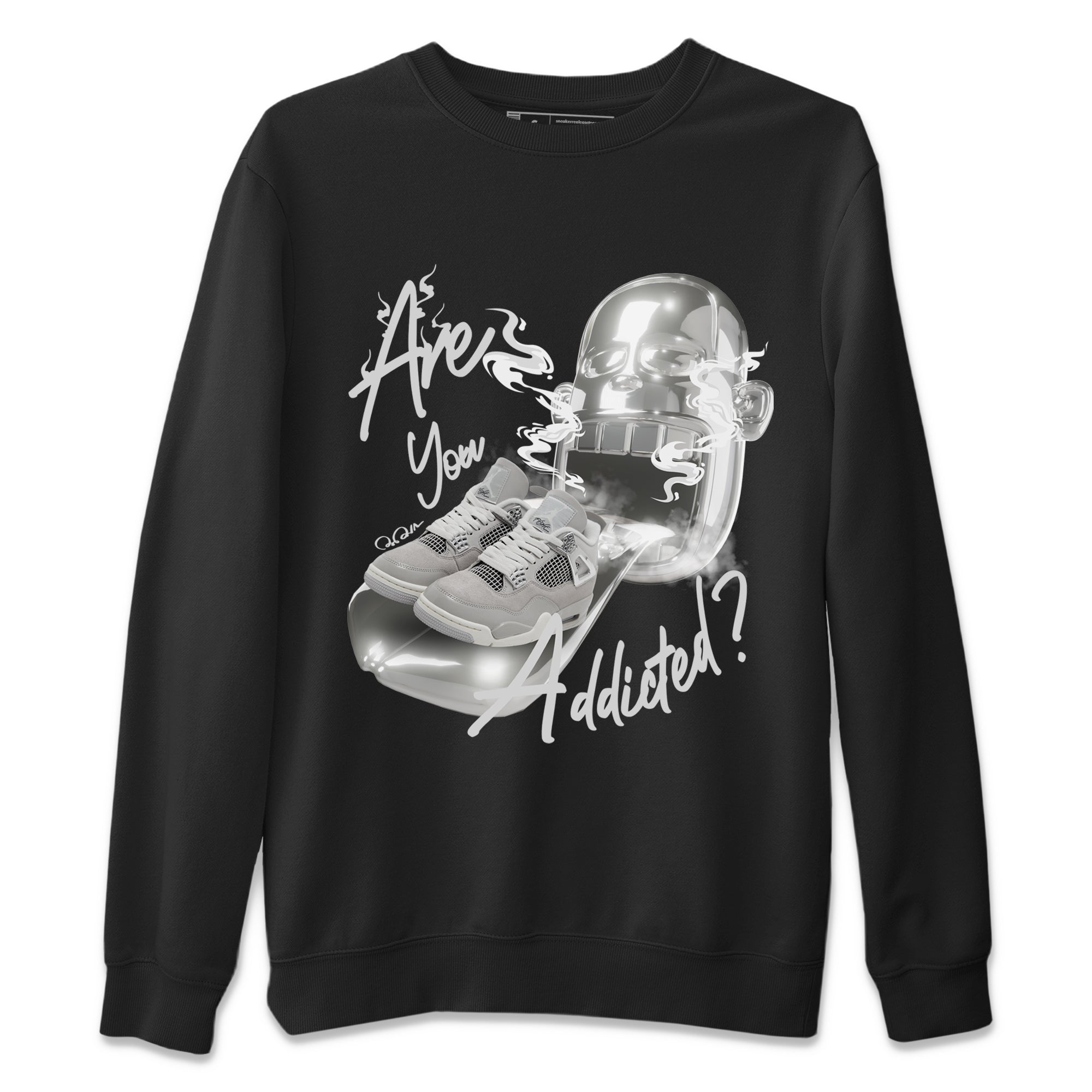 Air Jordan 4 Frozen Moments shirt to match jordans Are You Addicted Streetwear Sneaker Shirt AJ4 Frozen Moments Drip Gear Zone Sneaker Matching Clothing Unisex Black 2 T-Shirt