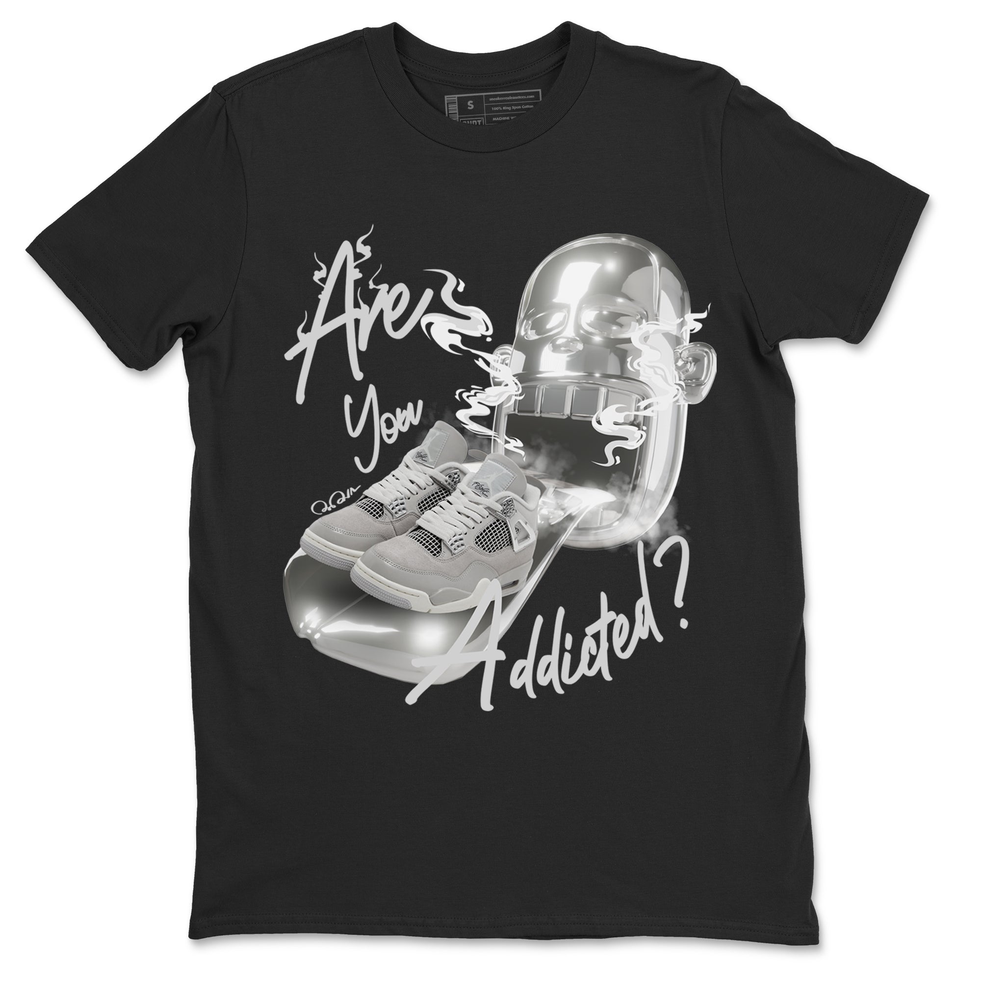 Air Jordan 4 Frozen Moments shirt to match jordans Are You Addicted Streetwear Sneaker Shirt AJ4 Frozen Moments Drip Gear Zone Sneaker Matching Clothing Unisex Black 2 T-Shirt