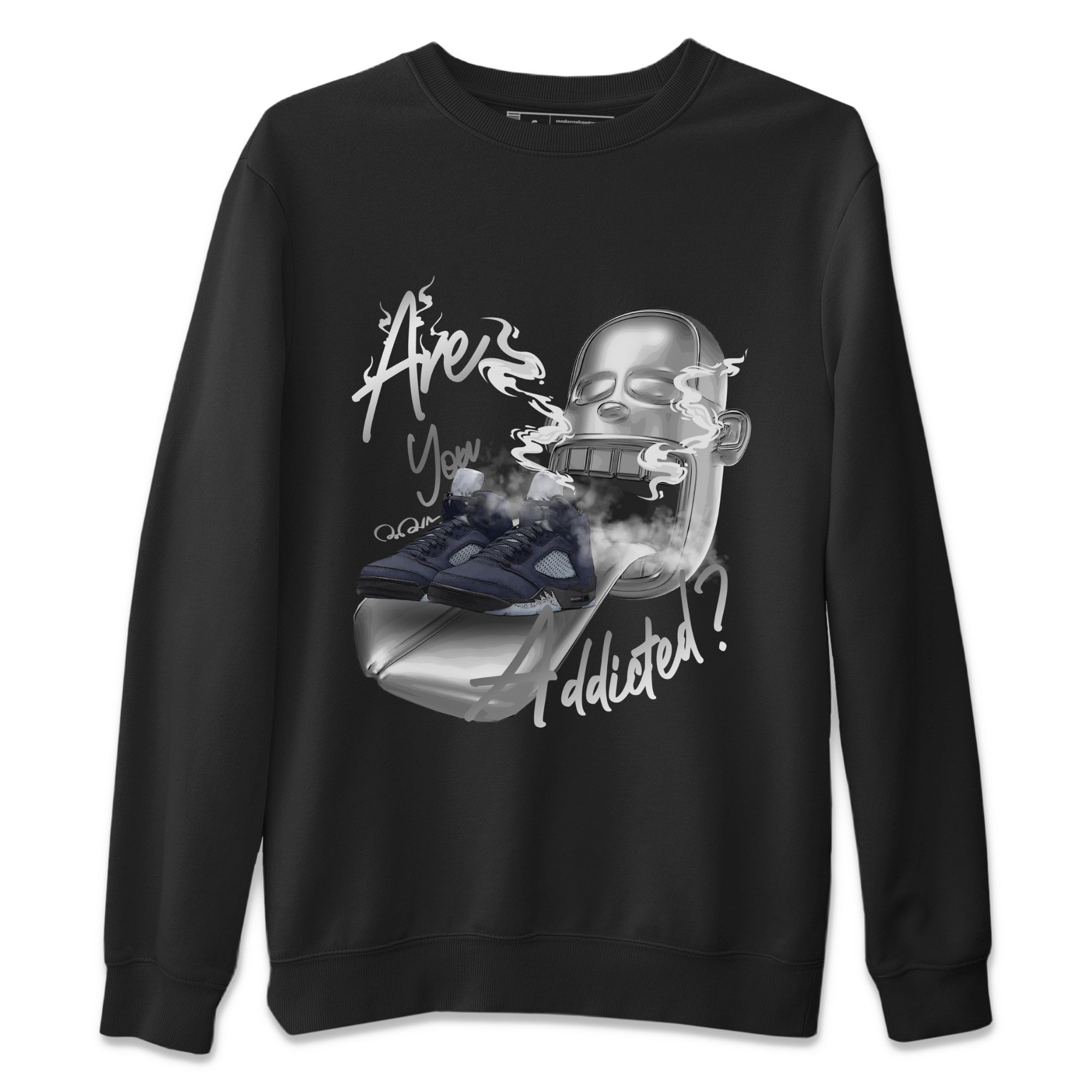 Air Jordan 5 Georgetown Sneaker Match Tees Are You Addicted Streetwear Sneaker Shirt AJ5 Georgetown Sneaker Release Tees Unisex Shirts Black 2